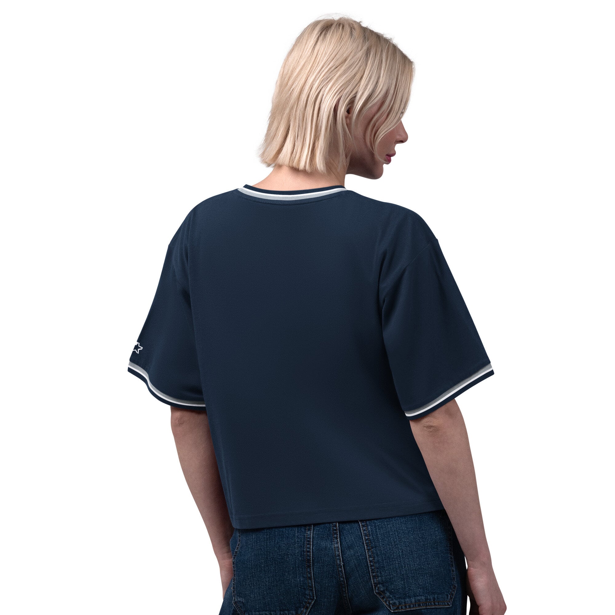 T-shirt court Starter Ace bleu marine pour femmes, Dallas Cowboys