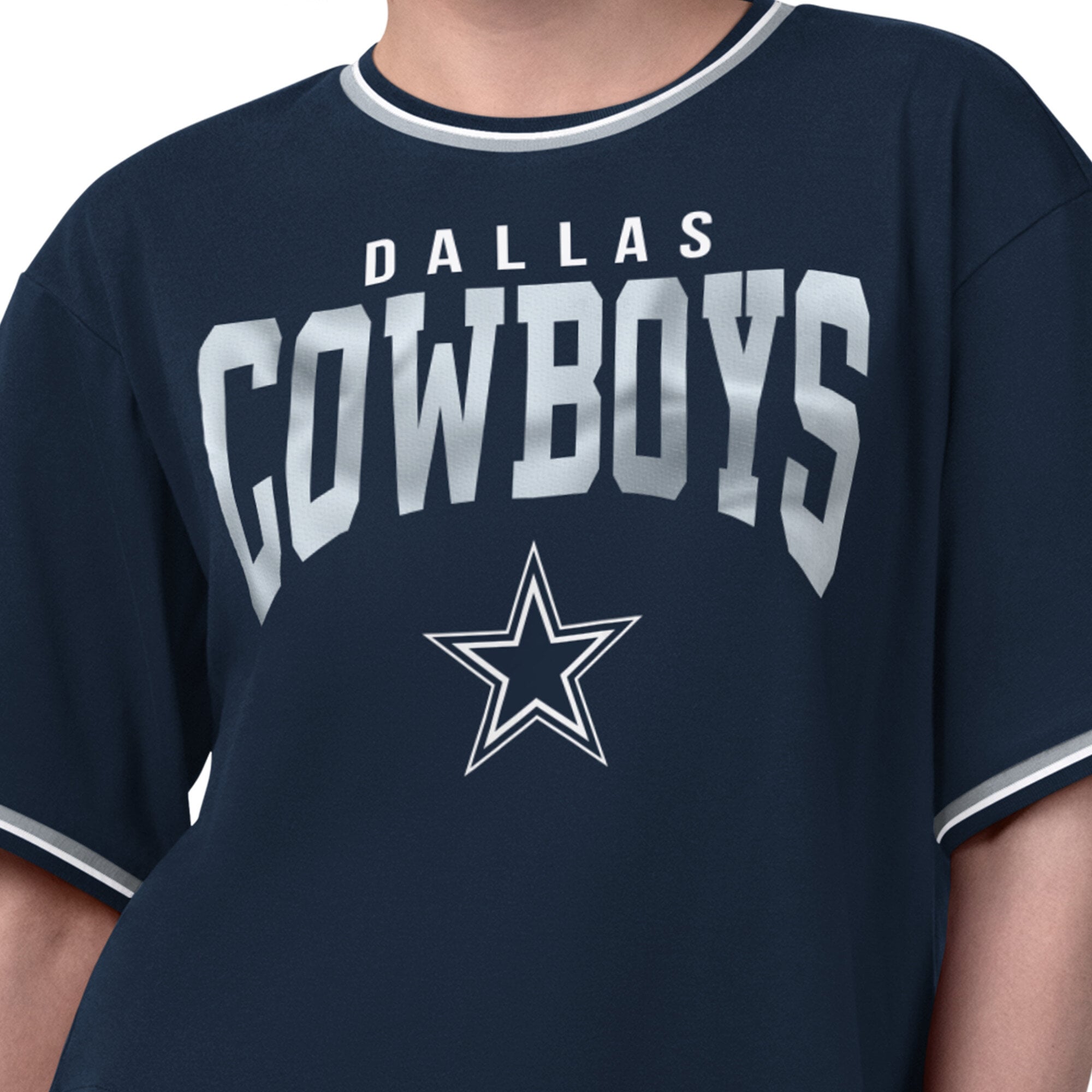 T-shirt court Starter Ace bleu marine pour femmes, Dallas Cowboys