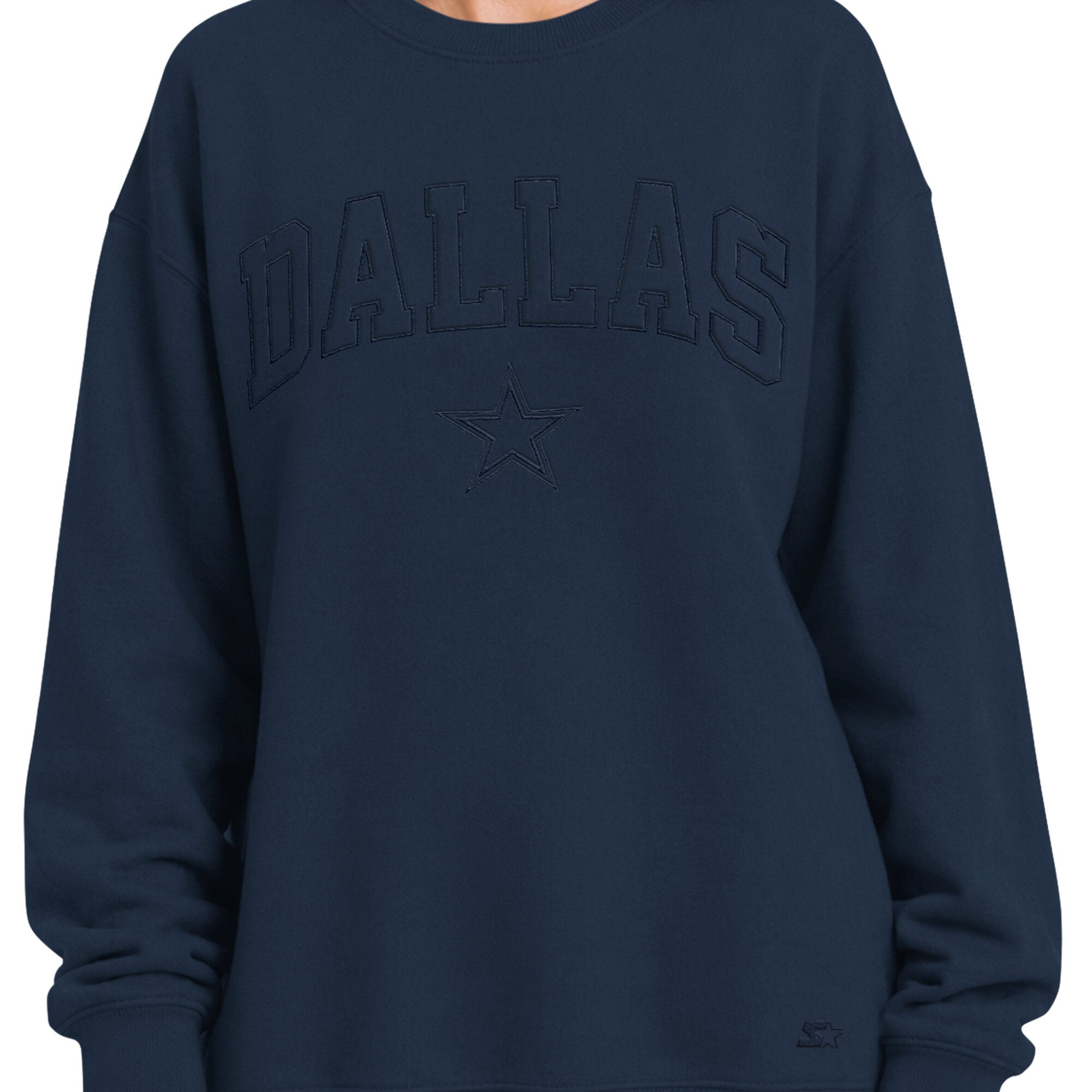 Sweat-shirt oversize en polaire Starter bleu marine Dallas Cowboys pour femme