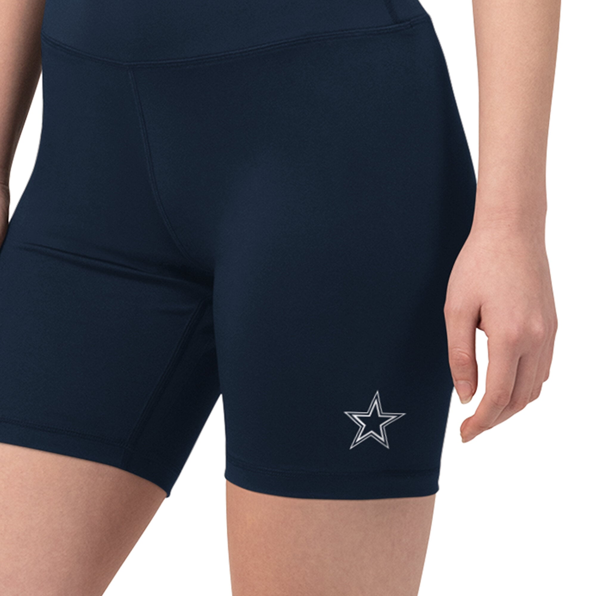Women's Starter Navy Dallas Cowboys Biker Shorts