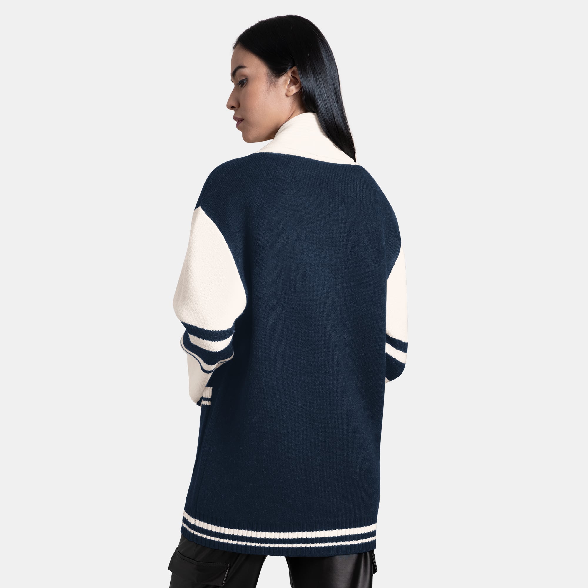 Gilet boutonné Starter bleu marine Dallas Cowboys Strike Zone pour femme