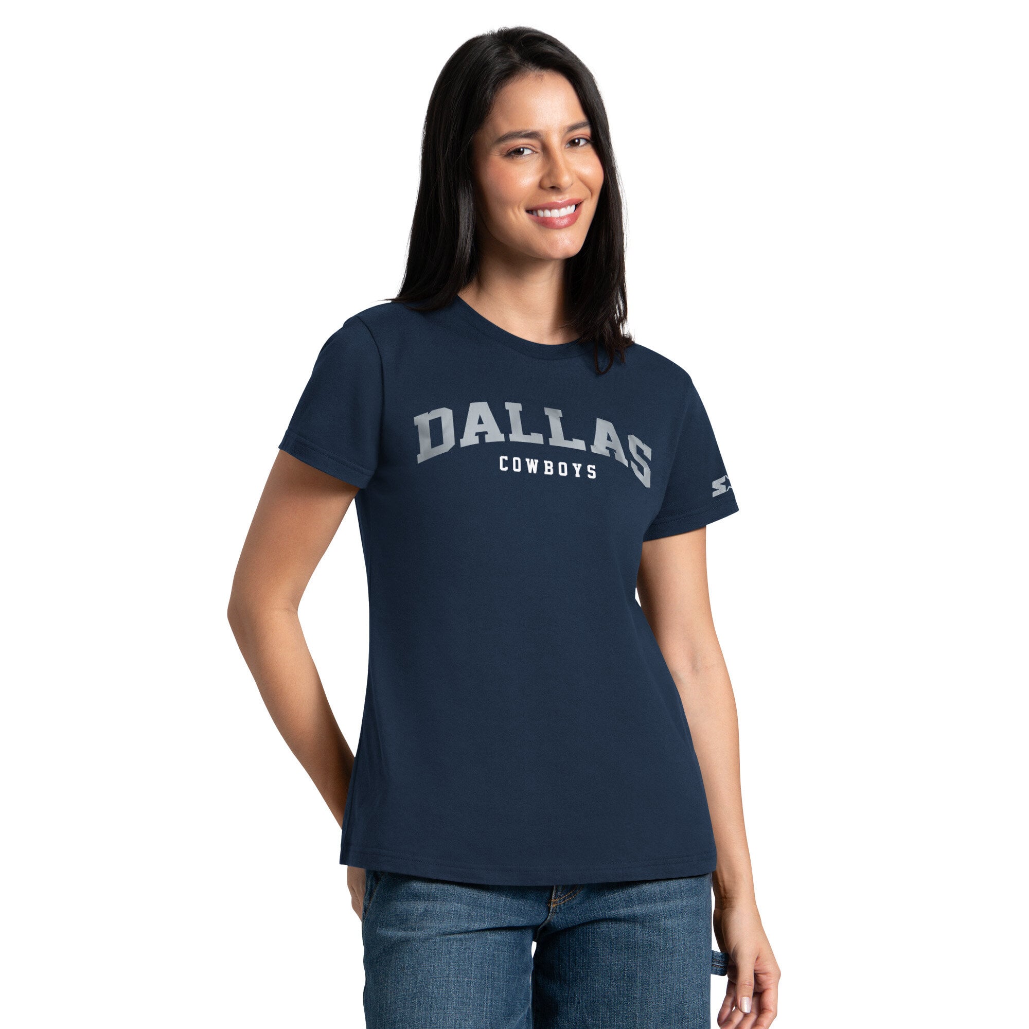 Lot de t-shirts Starter pour femmes, bleu marine et argent, Dallas Cowboys