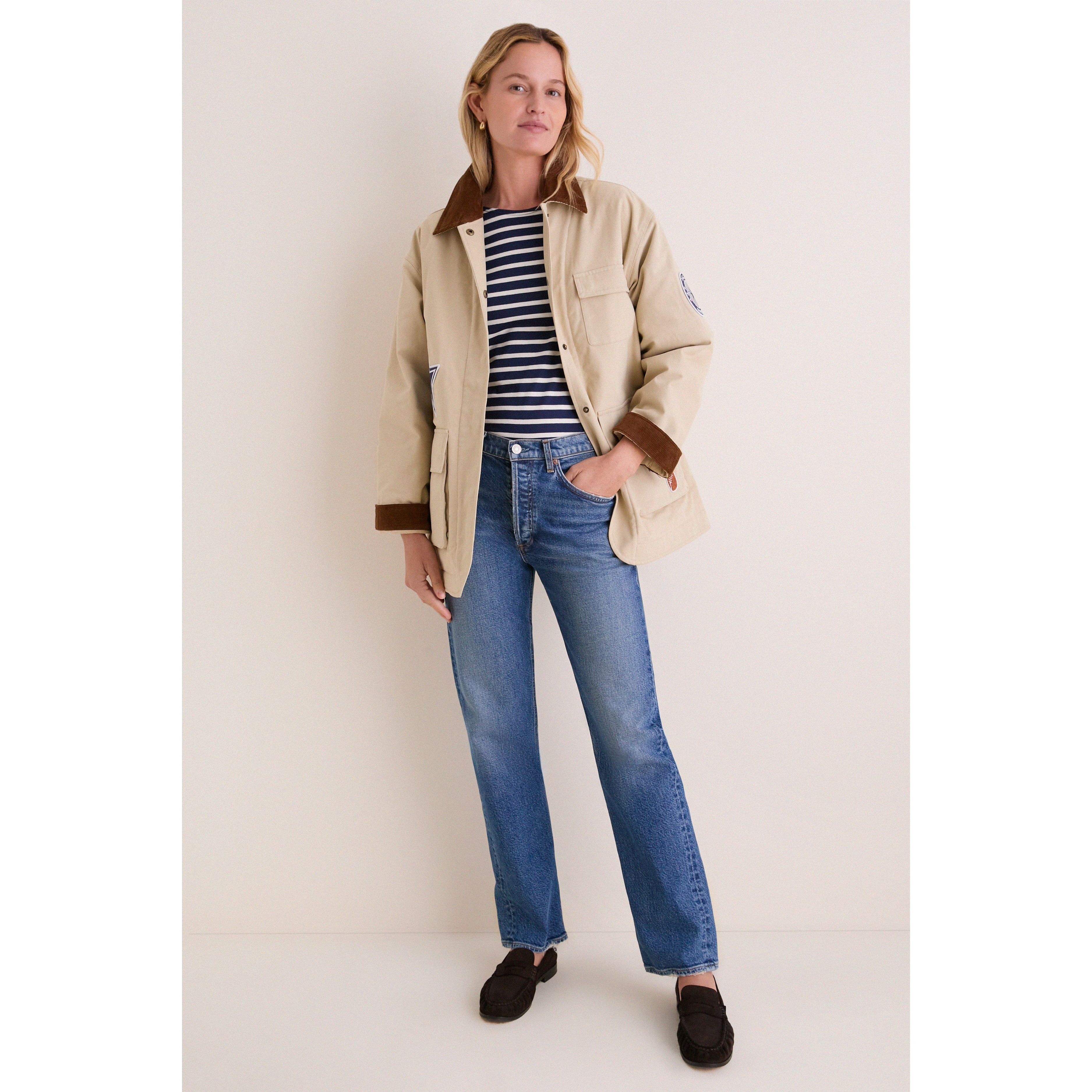 Veste de grange Tuckernuck Stone Dallas Cowboys pour femme, à boutons-pression.