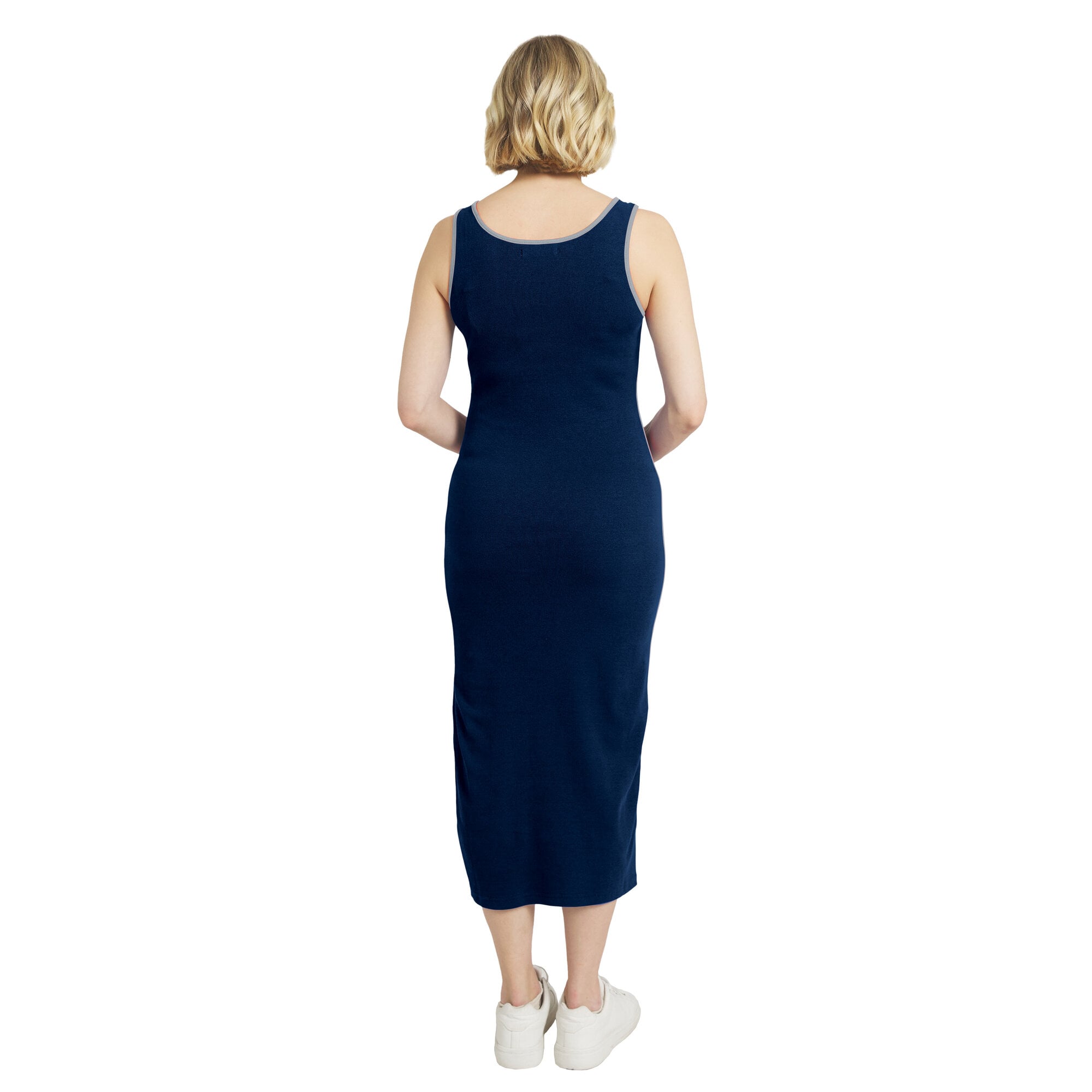 Women's WEAR by Erin Andrews Navy Dallas Cowboys Ribbed Tank Dress