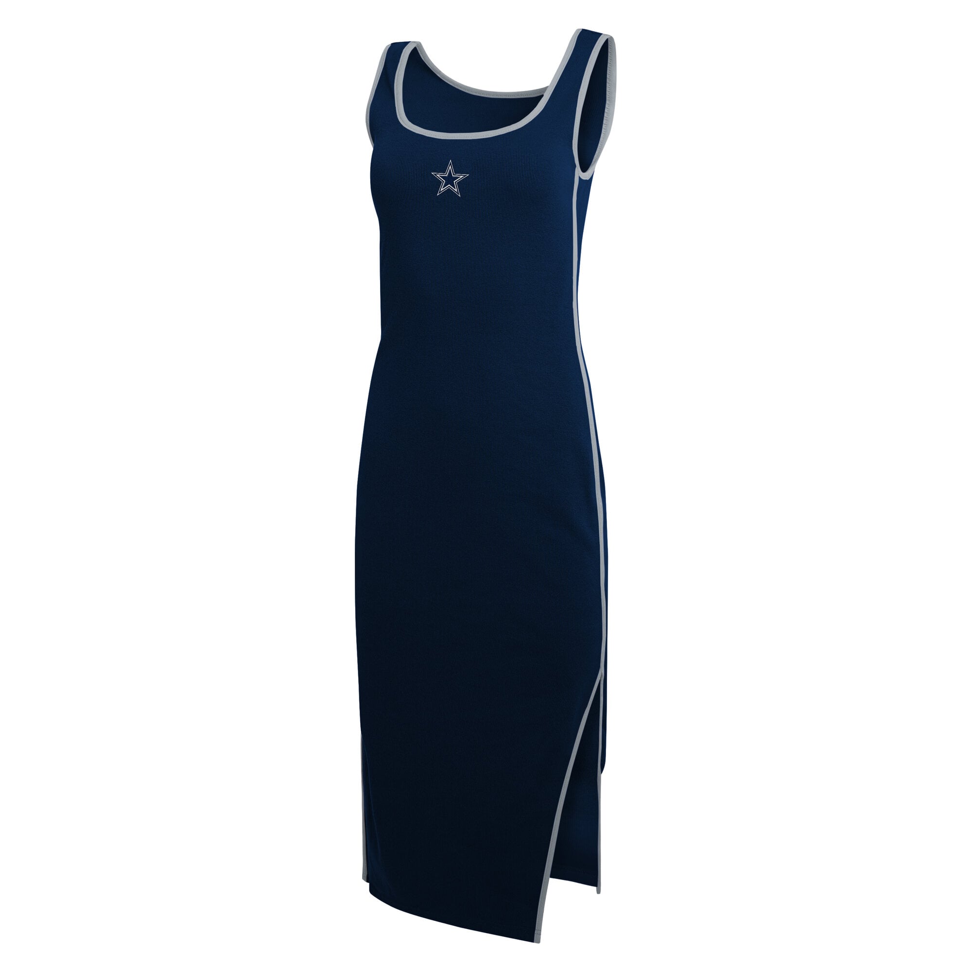Women's WEAR by Erin Andrews Navy Dallas Cowboys Ribbed Tank Dress