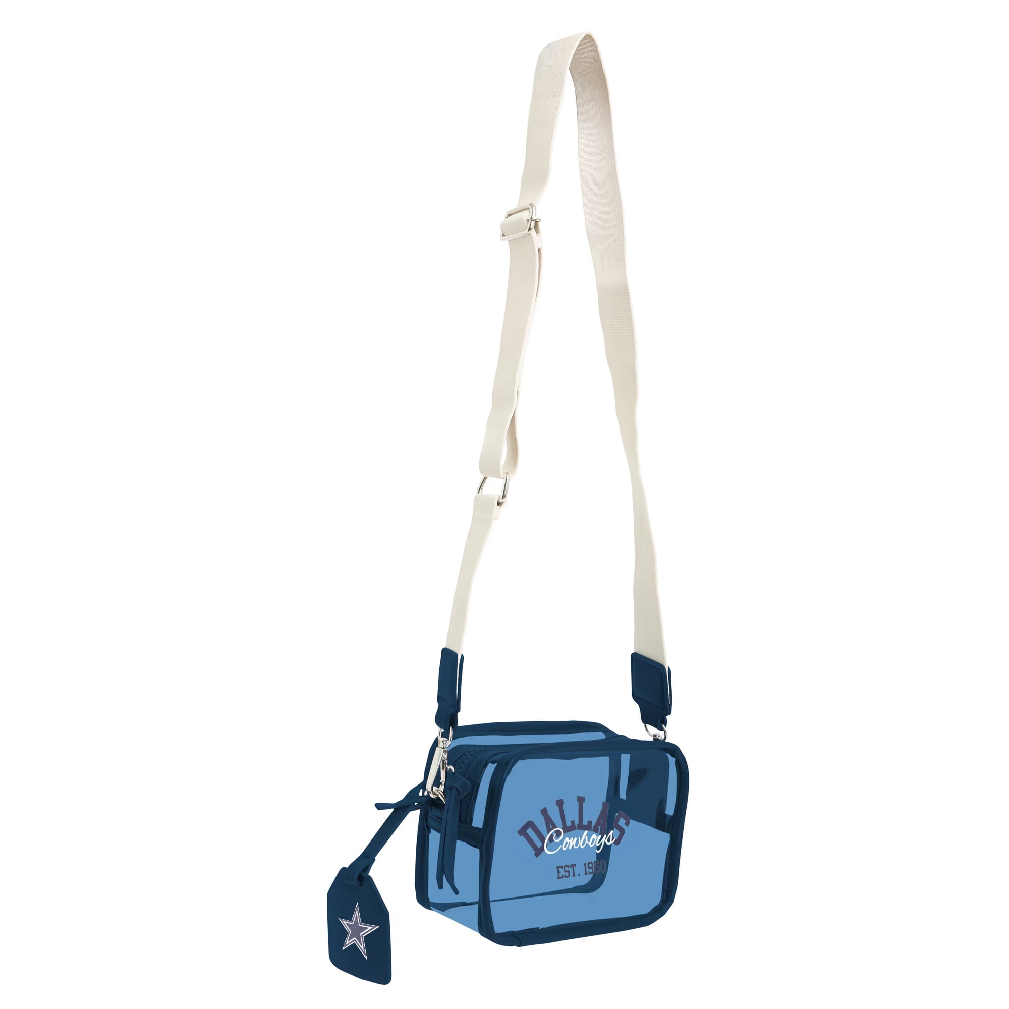 Sac bandoulière transparent bleu marine Dallas Cowboys pour femme de la marque WEAR by Erin Andrews