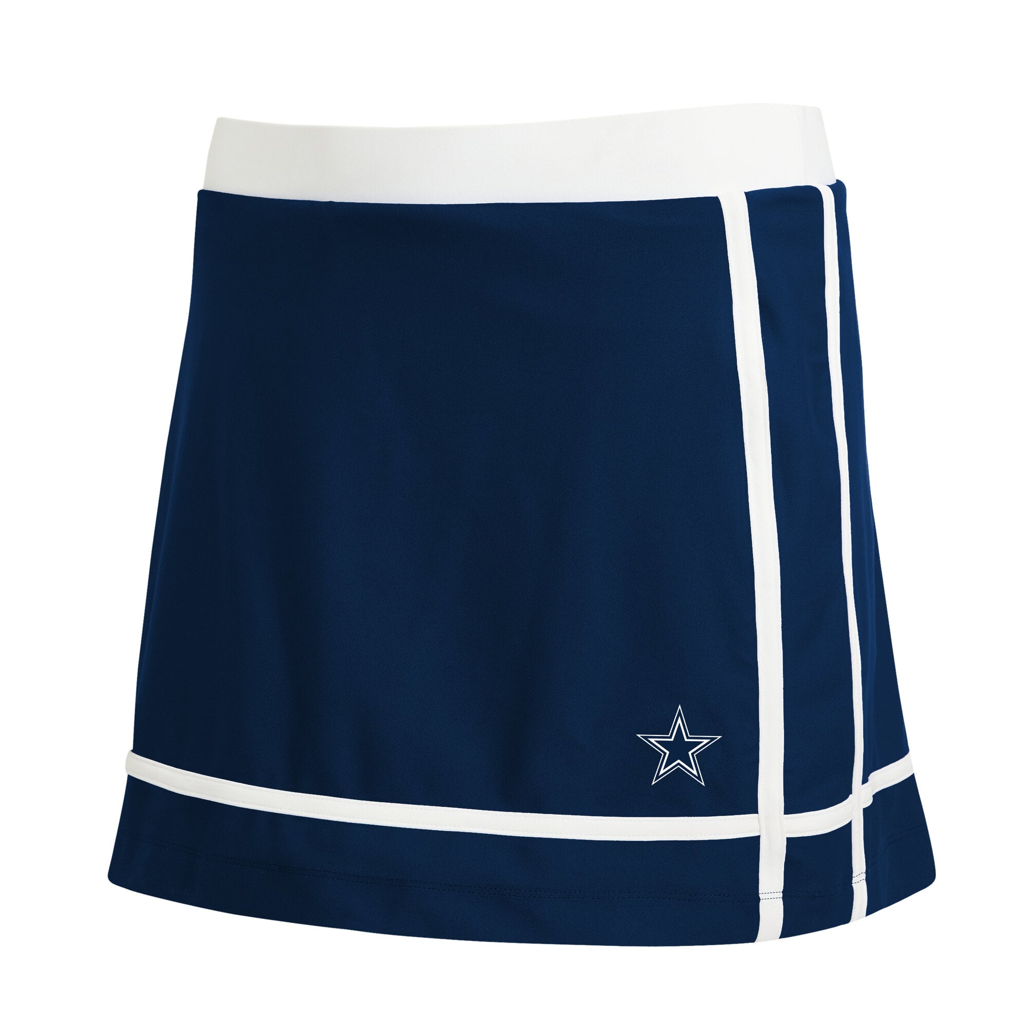 Women's WEAR by Erin Andrews Navy Dallas Cowboys Stripe Skort