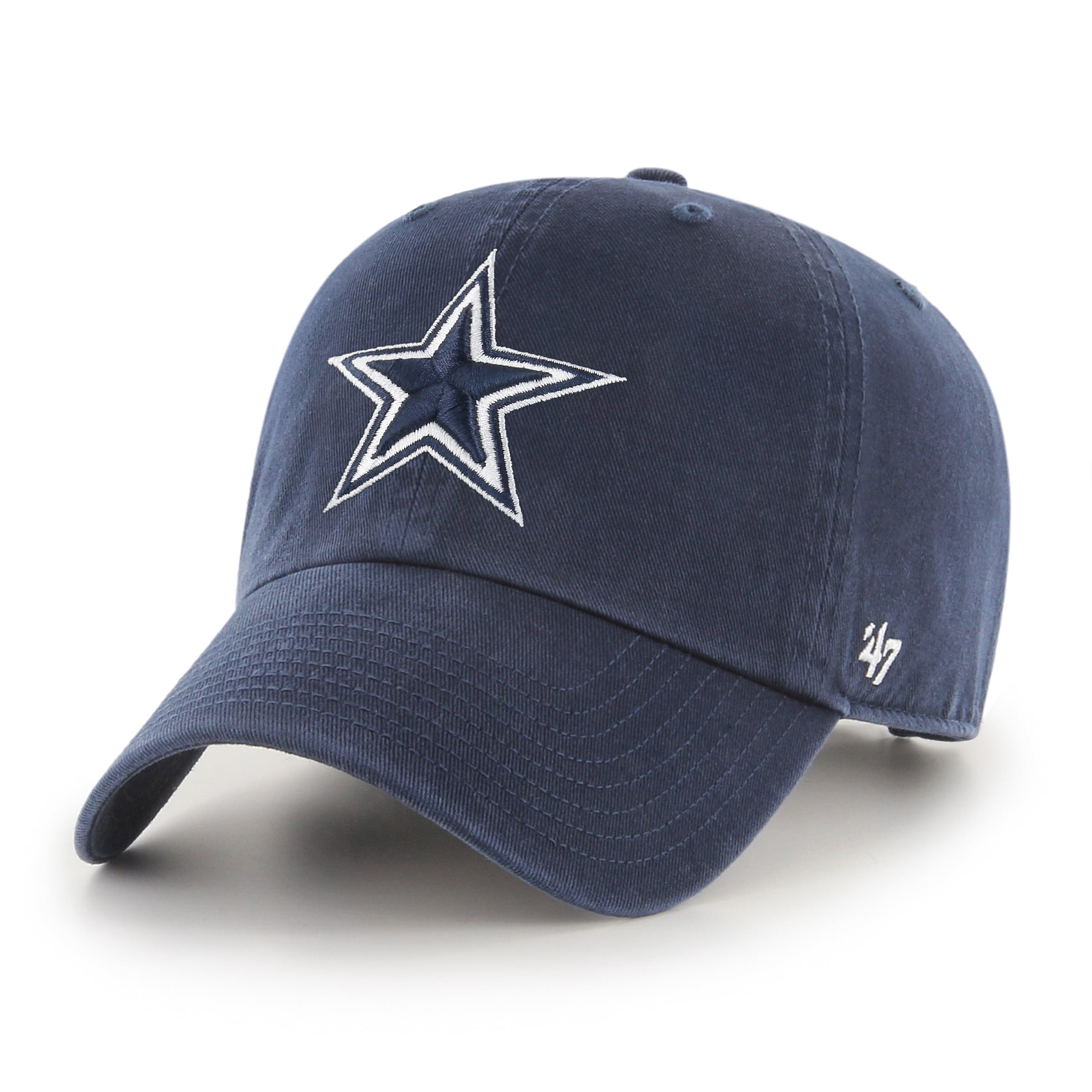 Youth '47 Navy Dallas Cowboys Logo Clean Up Adjustable Hat