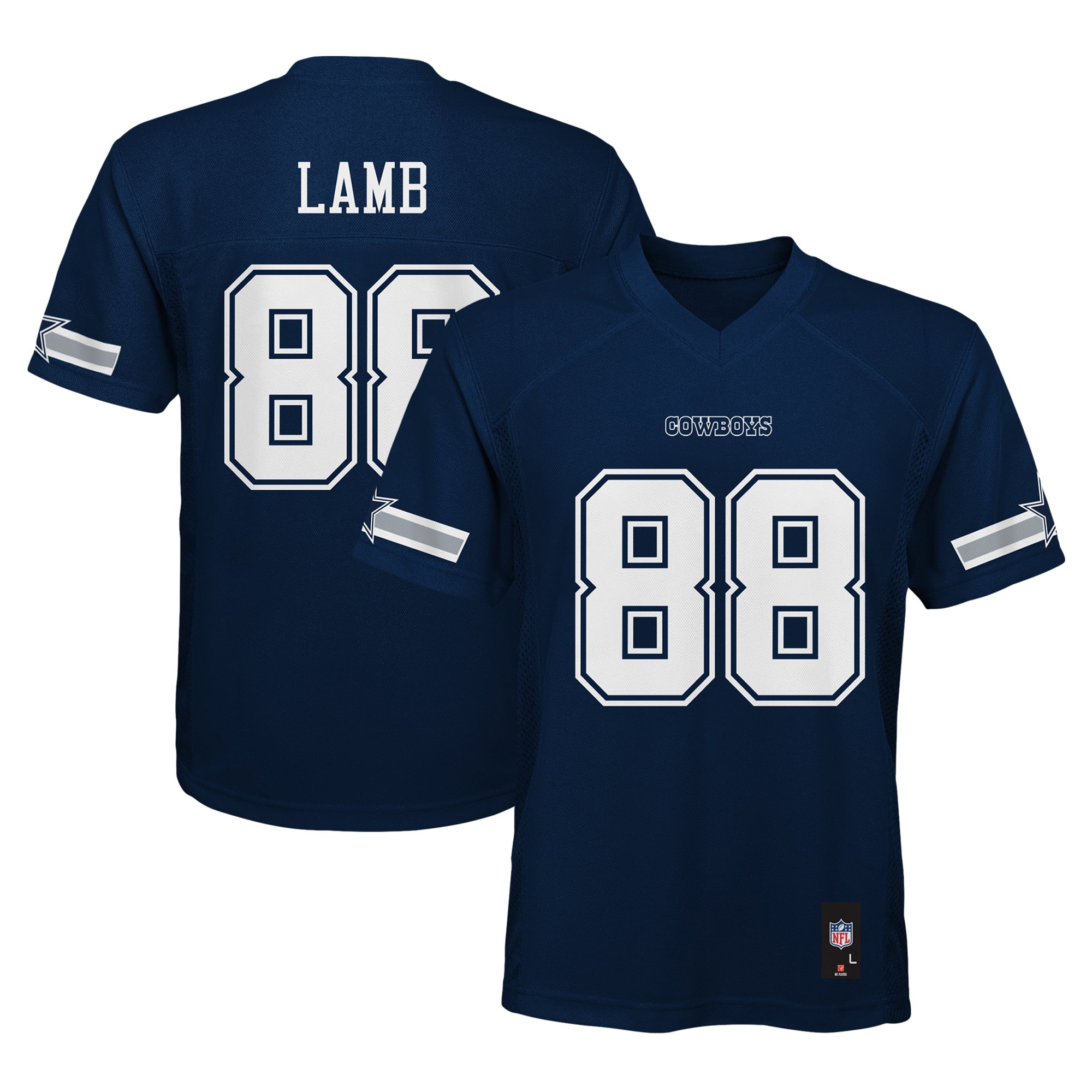 Youth CeeDee Lamb Navy Dallas Cowboys Replica Jersey