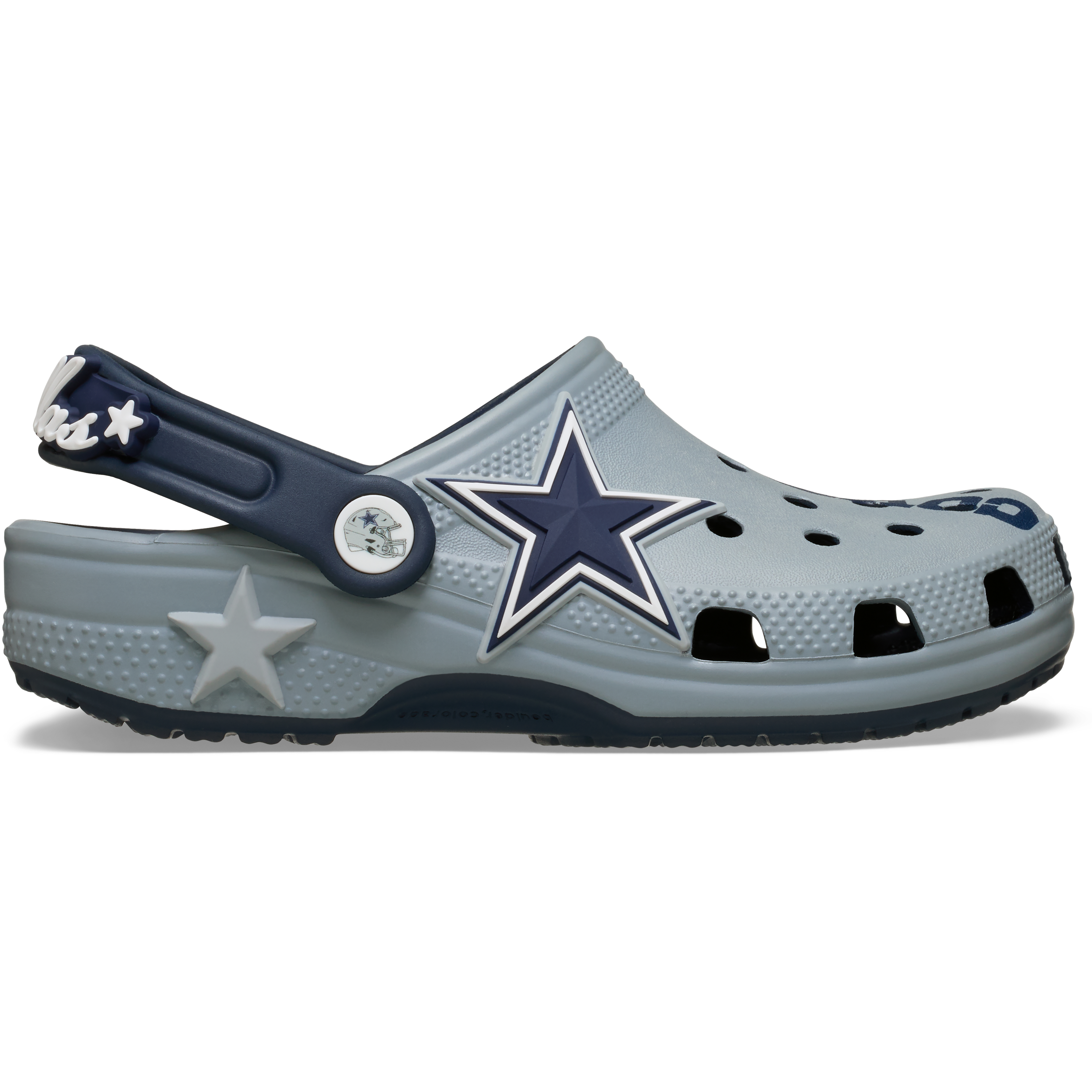Youth Crocs Gray Dallas Cowboys Classic Clog