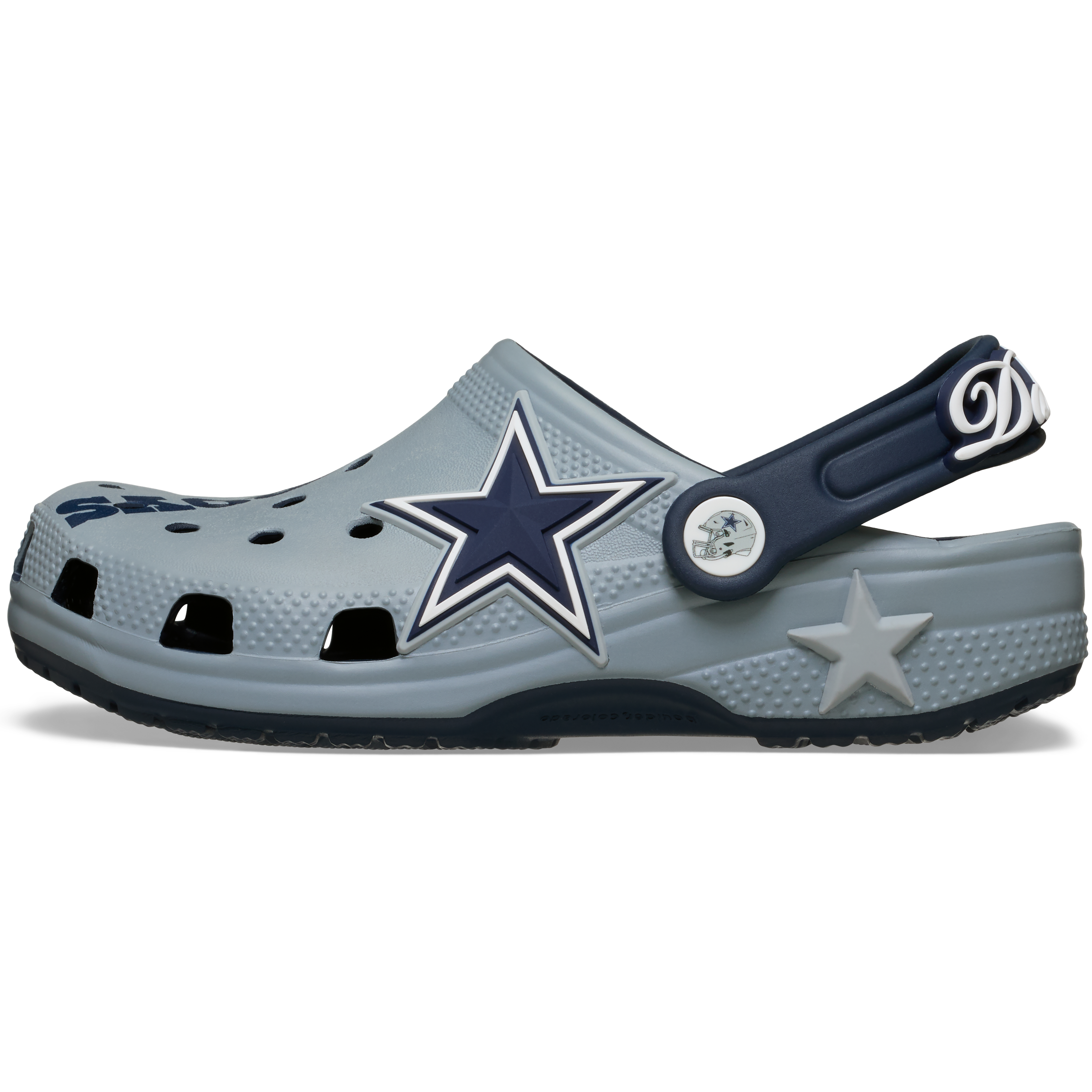 Youth Crocs Gray Dallas Cowboys Classic Clog