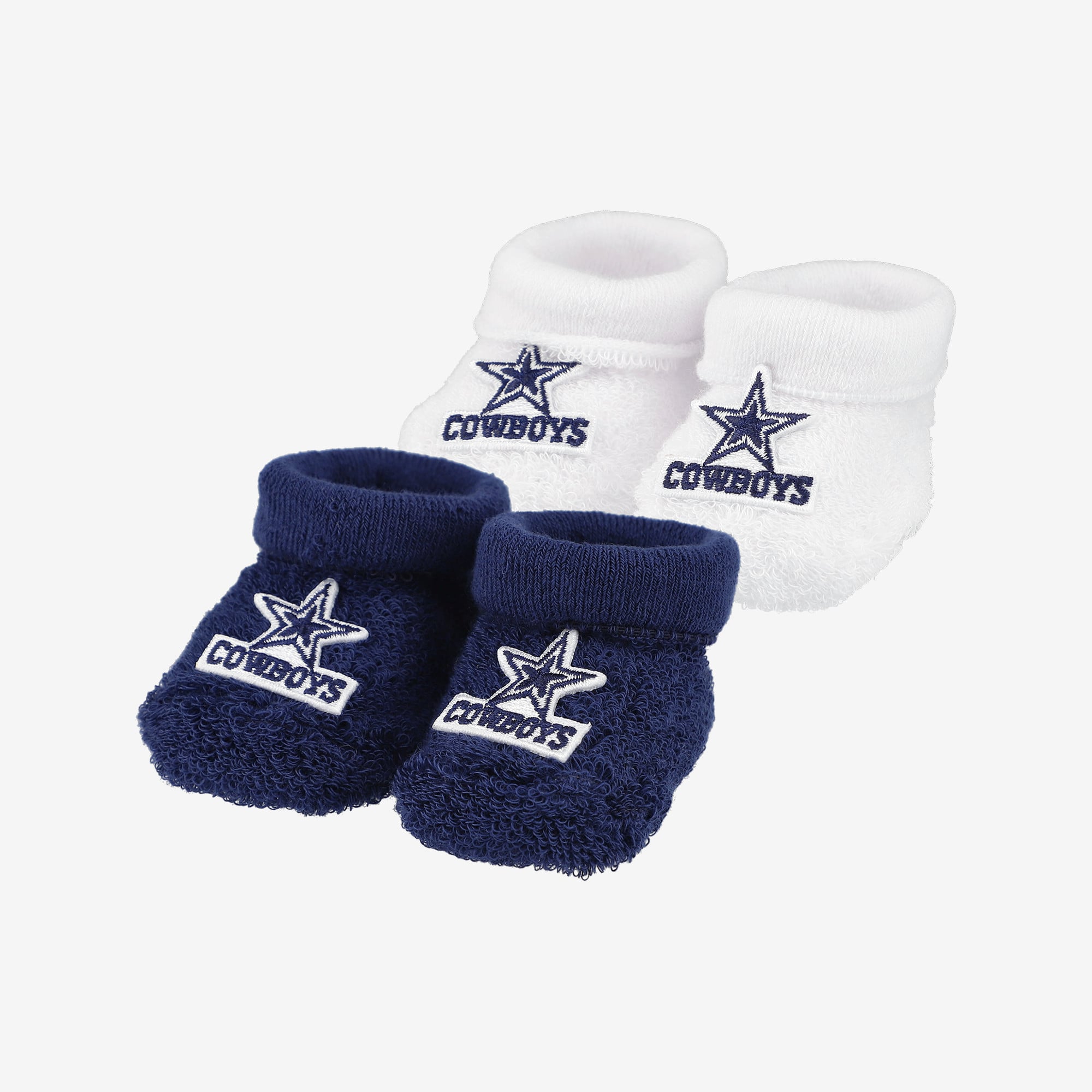 Bottines Youth For Bare Feet bleu marine/blanches Dallas Cowboys (lot de deux)