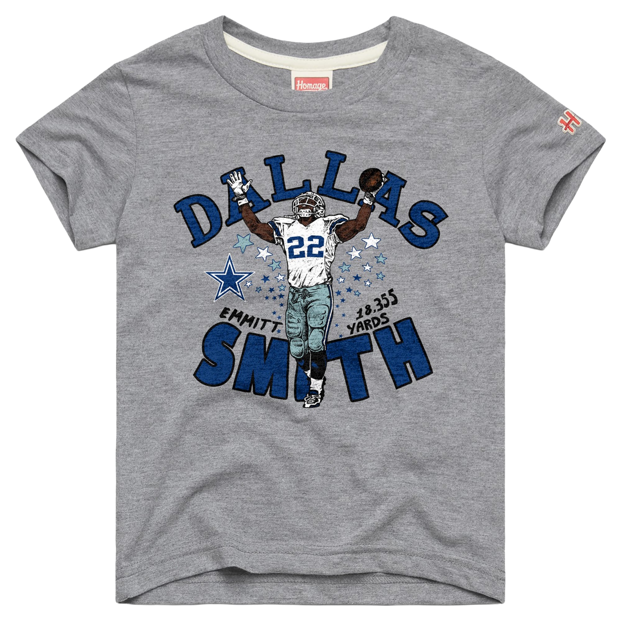 T-shirt hommage à Emmitt Smith, Dallas Cowboys, légendes retraitées
