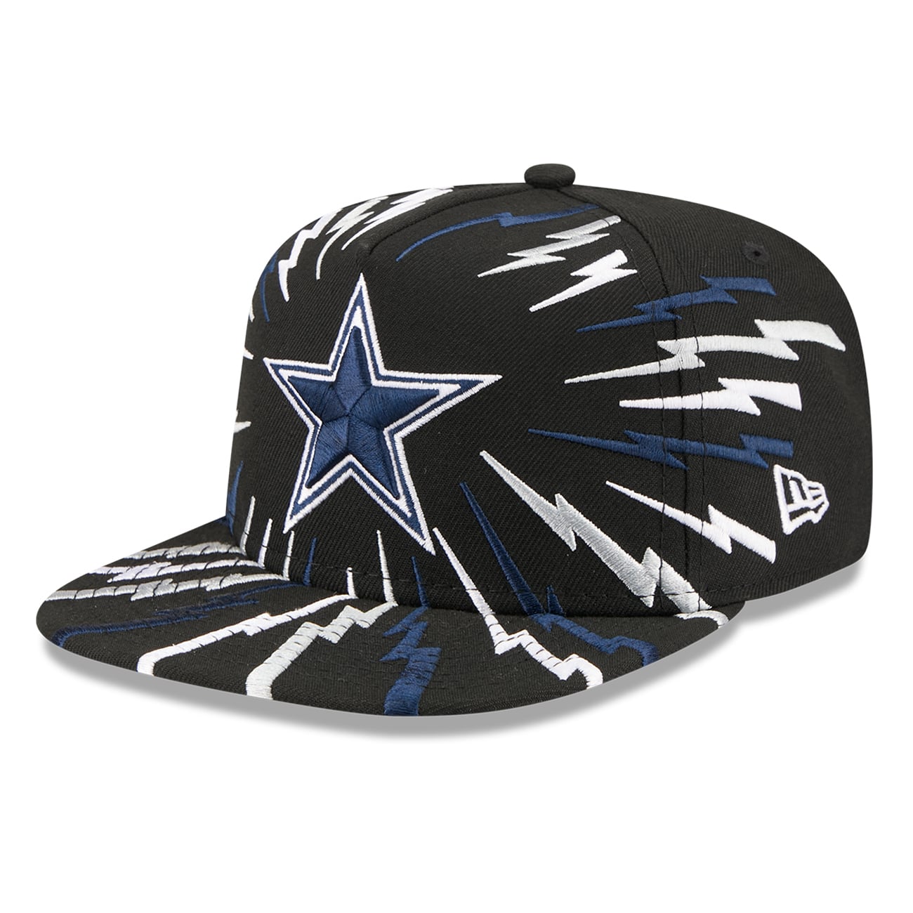 Youth New Era Black Dallas Cowboys Bolt 9FIFTY A-Frame Adjustable Hat