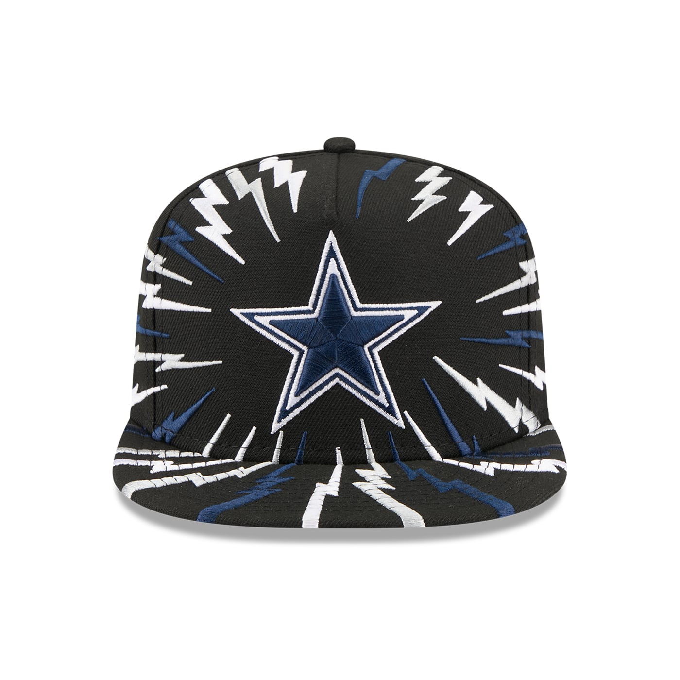 Youth New Era Black Dallas Cowboys Bolt 9FIFTY A-Frame Adjustable Hat