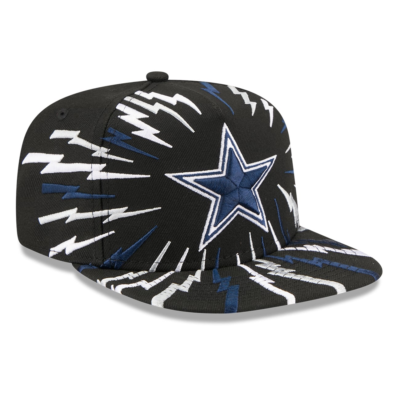 Youth New Era Black Dallas Cowboys Bolt 9FIFTY A-Frame Adjustable Hat
