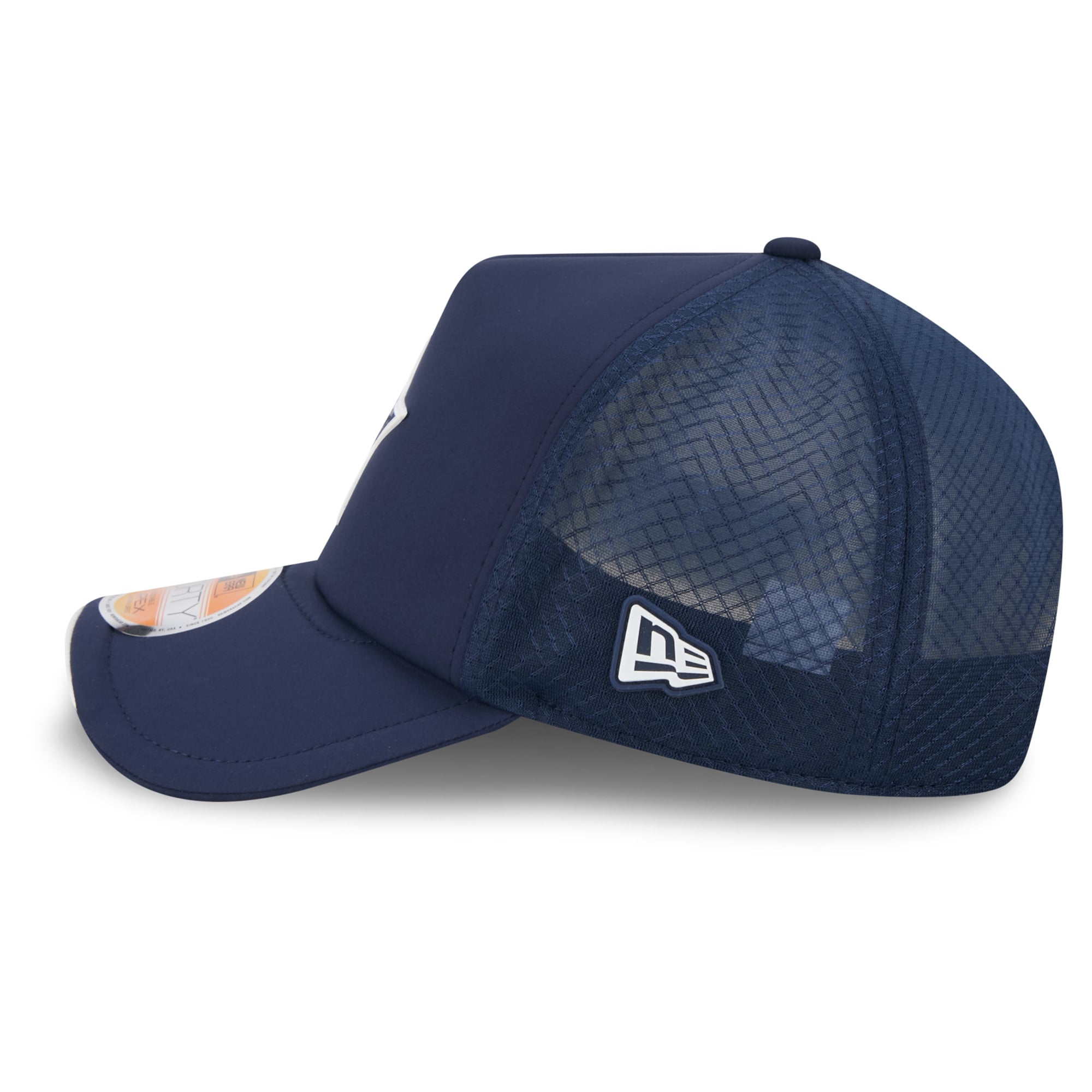 Casquette trucker ajustable New Era bleu marine Dallas Cowboys 2026 Sideline Apex 9FORTY pour jeunes