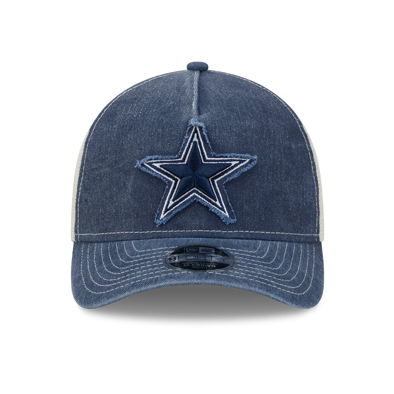 Casquette trucker ajustable New Era bleu marine Dallas Cowboys 9FORTY pour jeunes