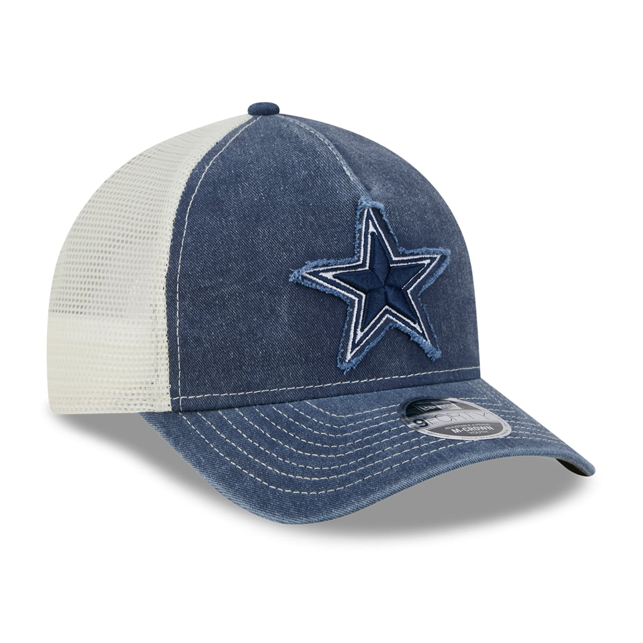 Casquette trucker ajustable New Era bleu marine Dallas Cowboys 9FORTY pour jeunes