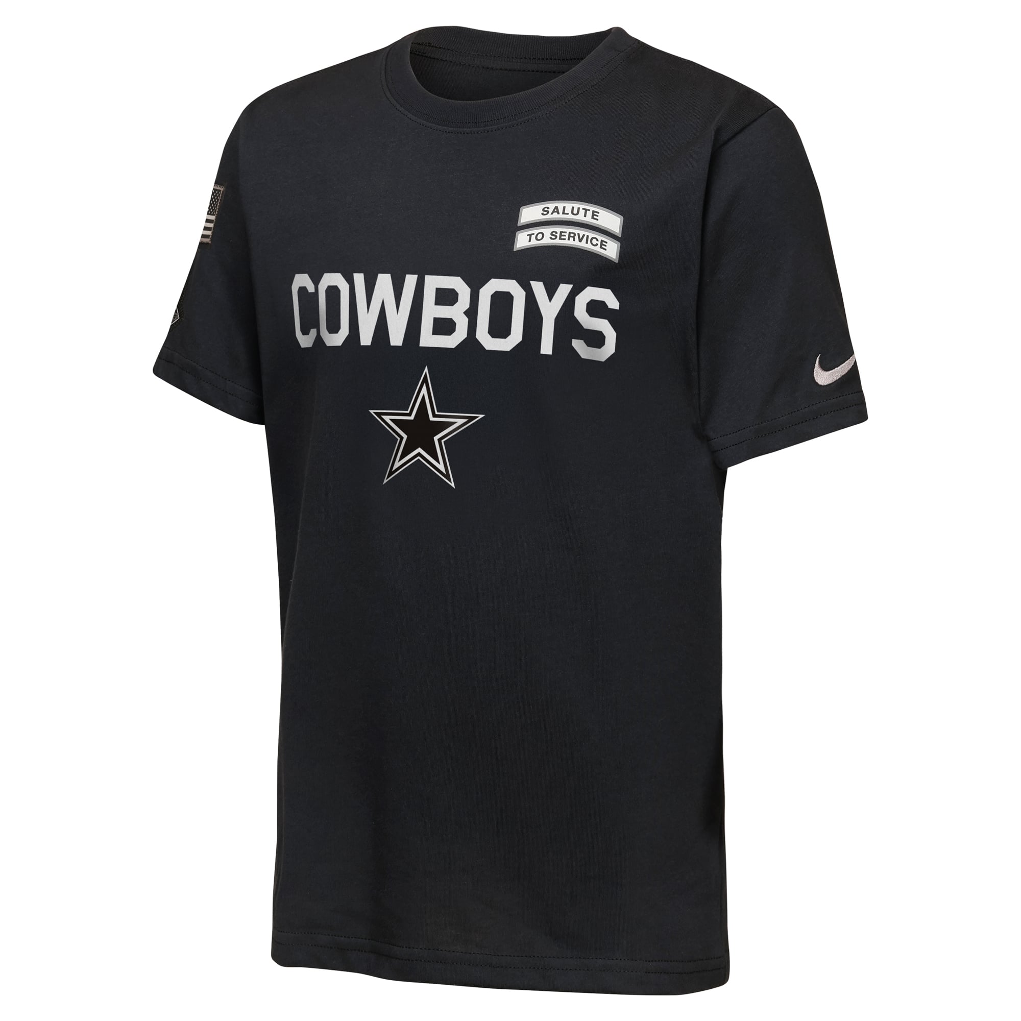 Youth Nike  Black Dallas Cowboys 2026 Salute to Service Sideline Dri-FIT T-Shirt