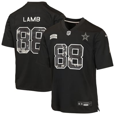 CeeDee Lamb Dallas Cowboys Nike Youth 2026 Salute to Service Game Jersey  - Black