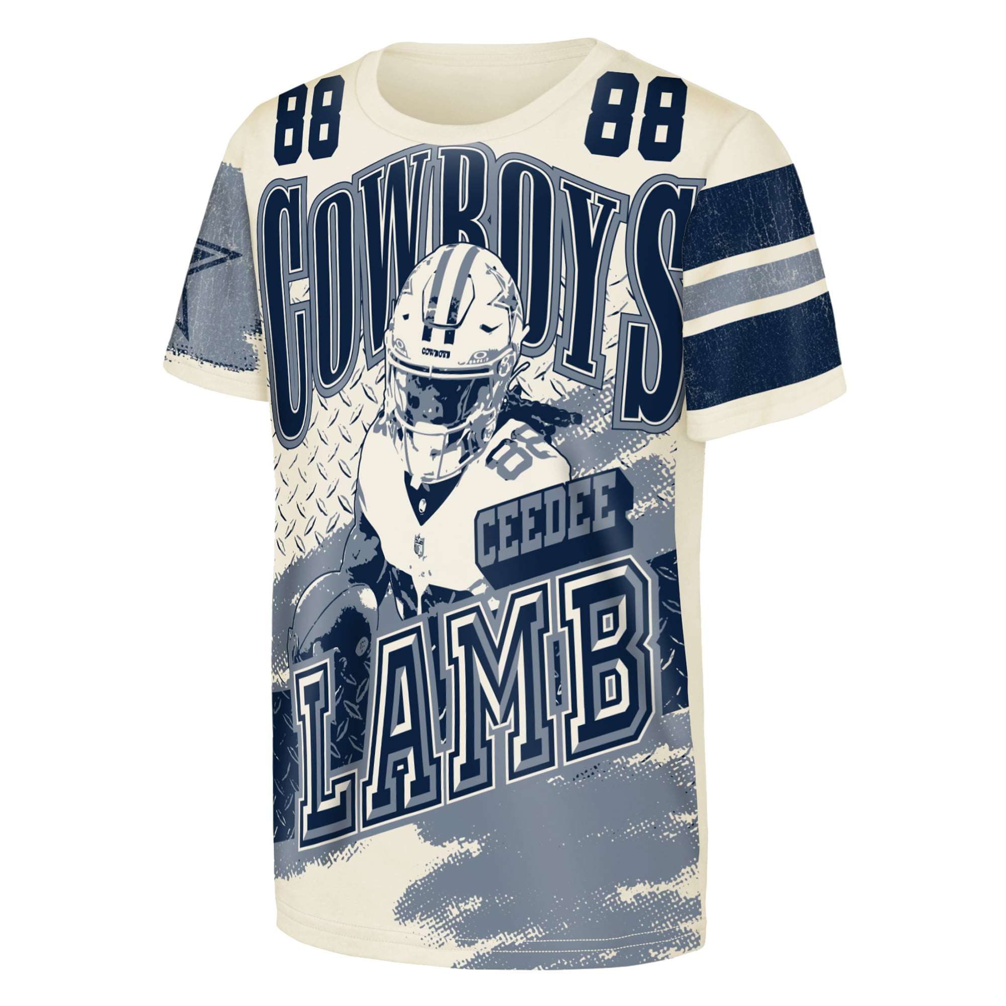 Youth Outerstuff CeeDee Lamb Natural Dallas Cowboys Classic Poster T-Shirt