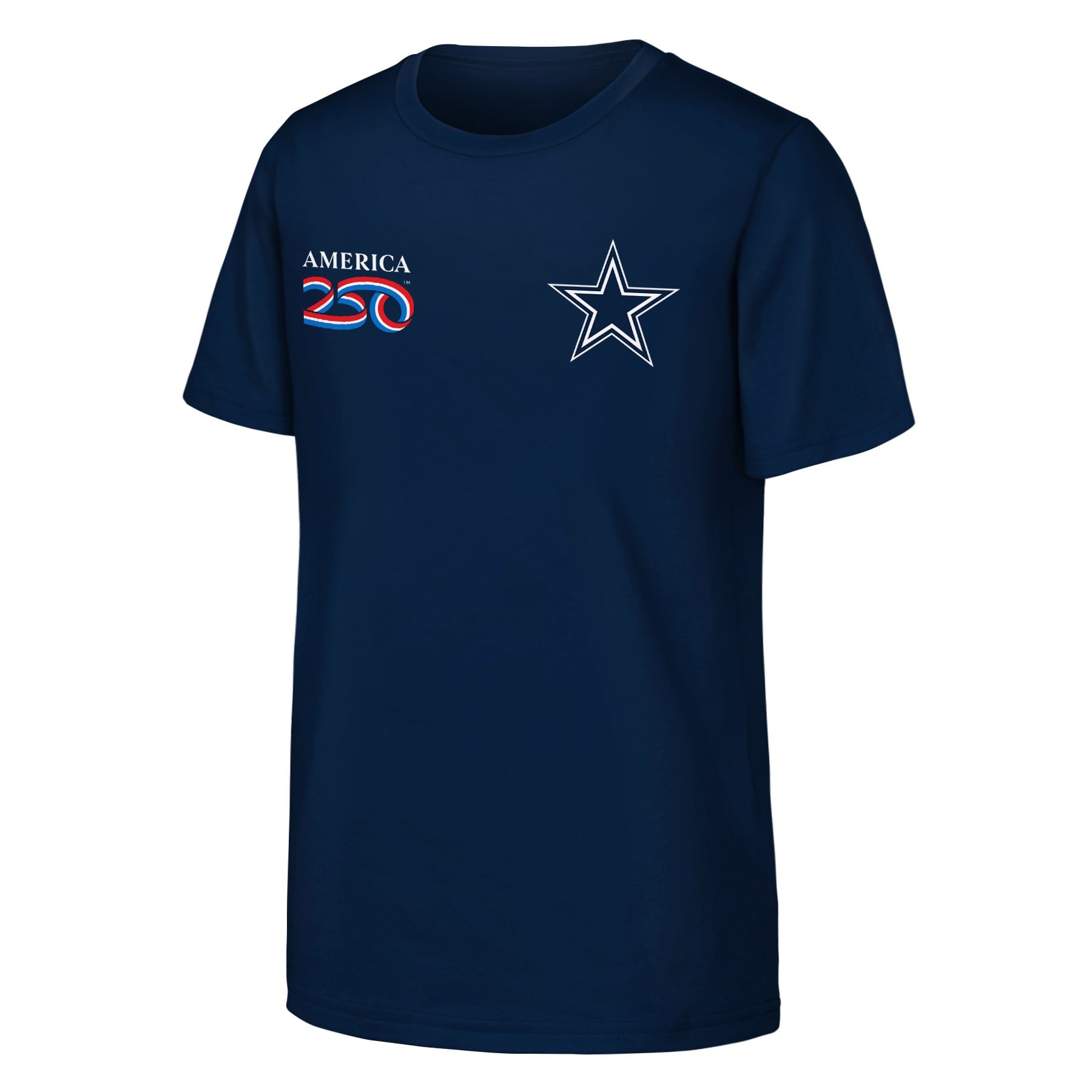 Youth Outerstuff Dak Prescott Navy Dallas Cowboys America 250 Patriot Name & Number T-Shirt