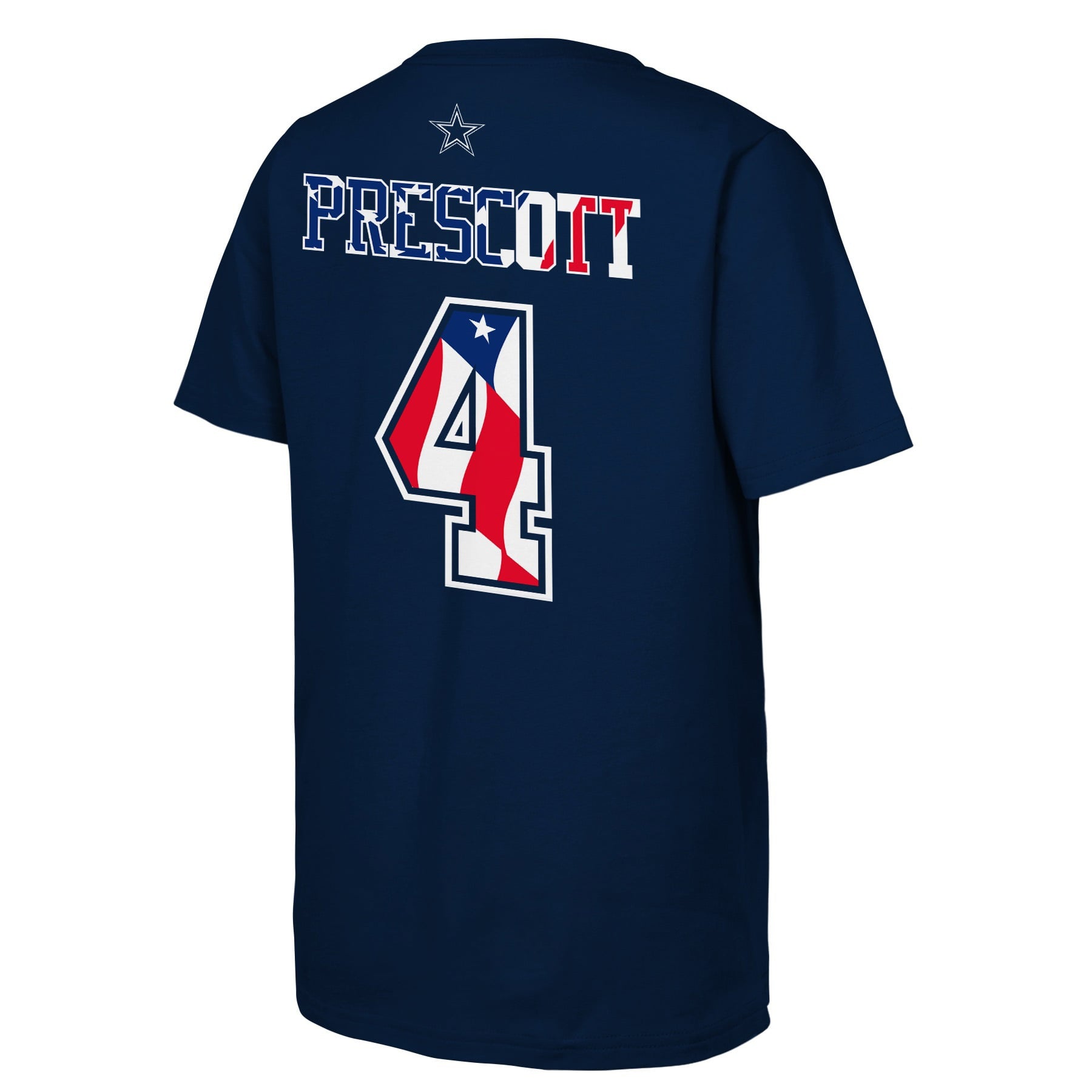Youth Outerstuff Dak Prescott Navy Dallas Cowboys America 250 Patriot Name & Number T-Shirt