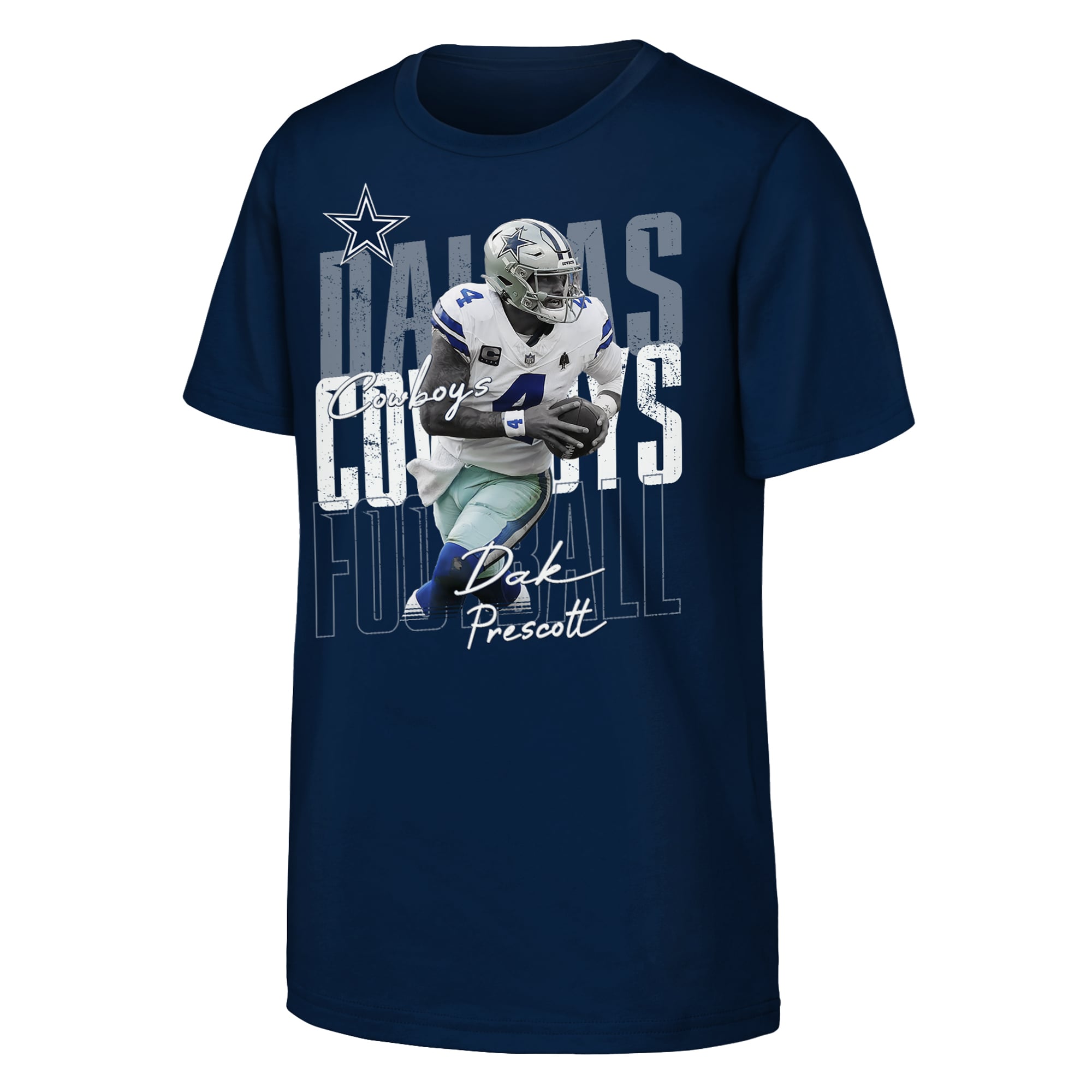 T-shirt Youth Outerstuff Dak Prescott Navy Dallas Cowboys Legendary Player Card