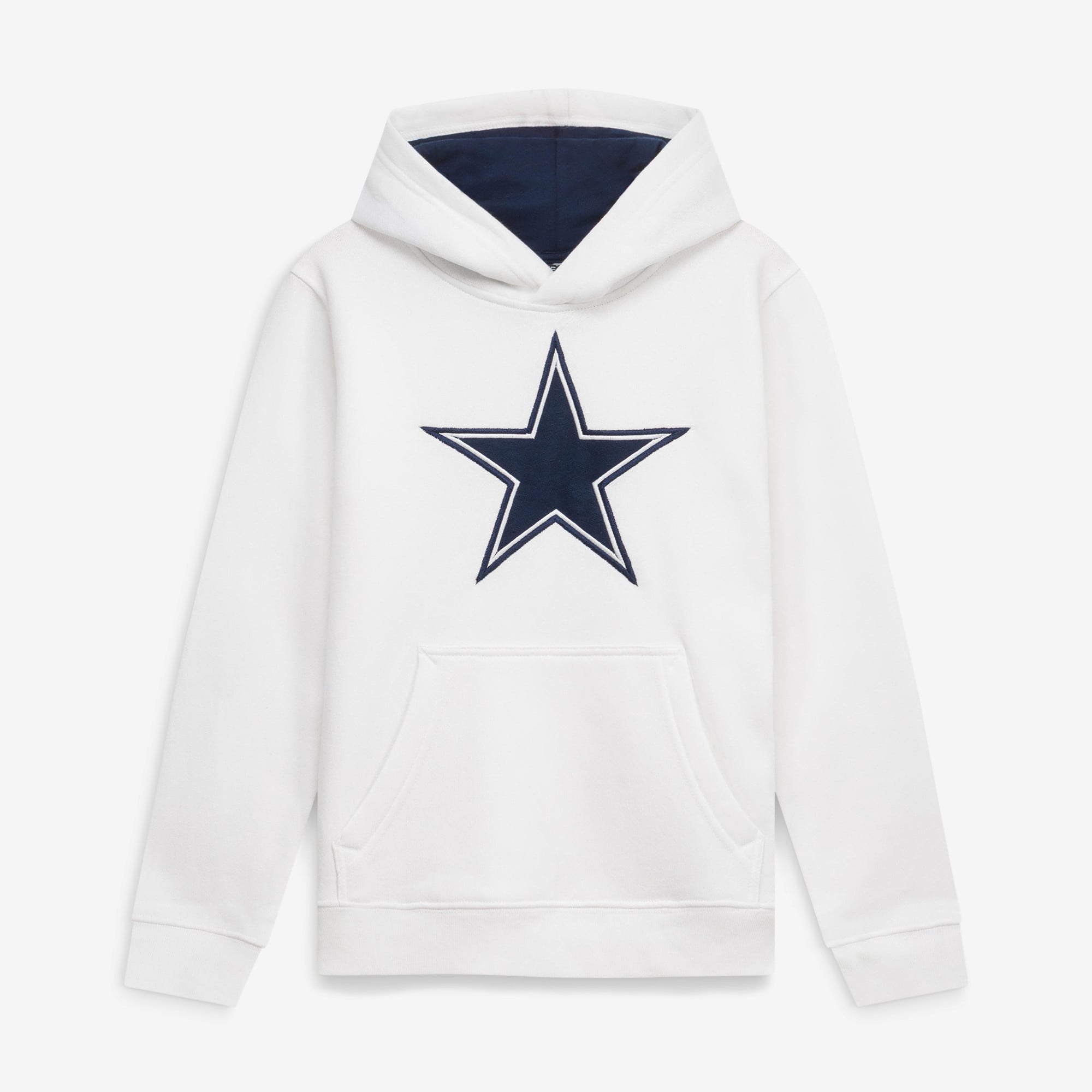 Sweat à capuche en polaire blanche Outerstuff Dallas Cowboys pour jeunes