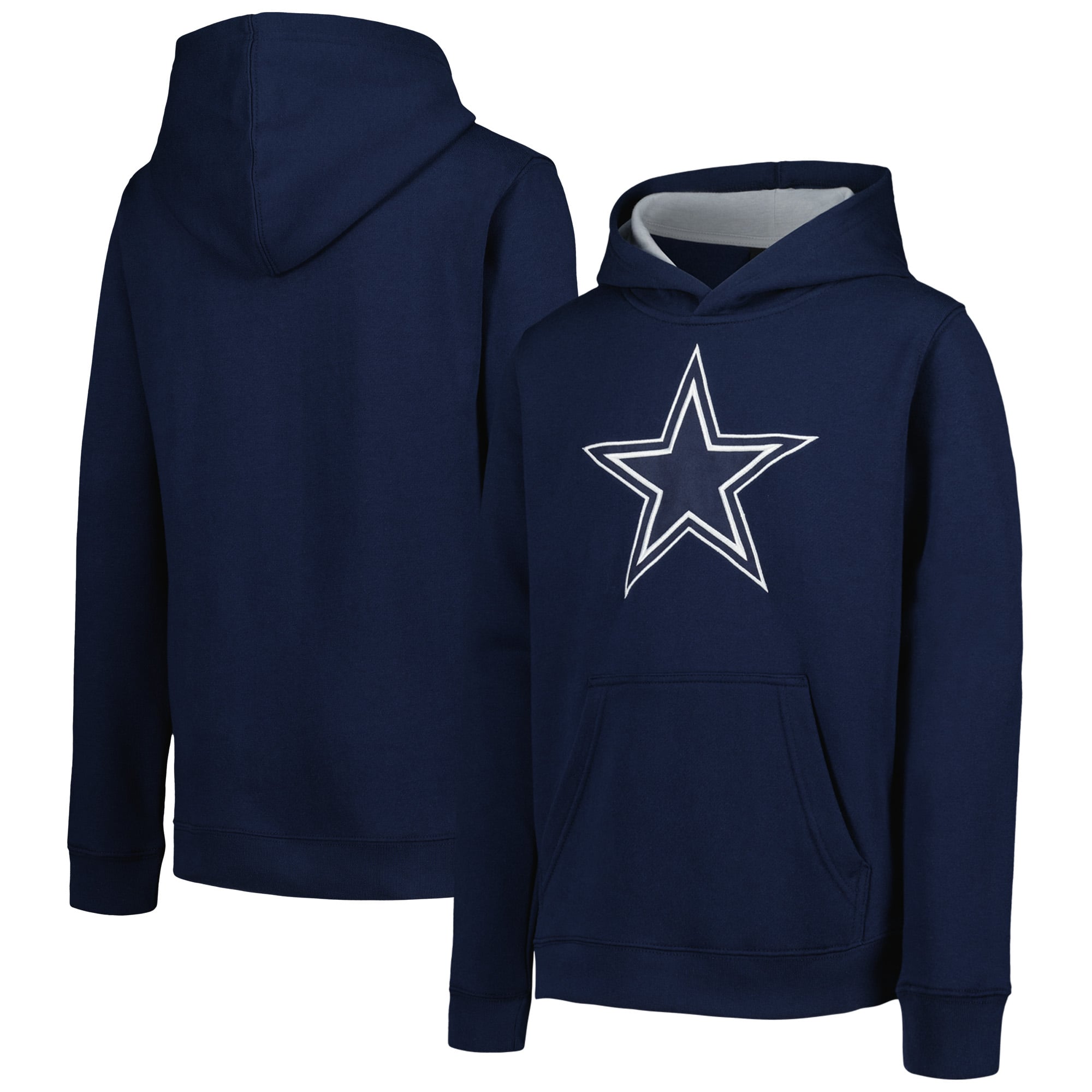 Youth Outerstuff Navy Dallas Cowboys Prime Pullover Hoodie