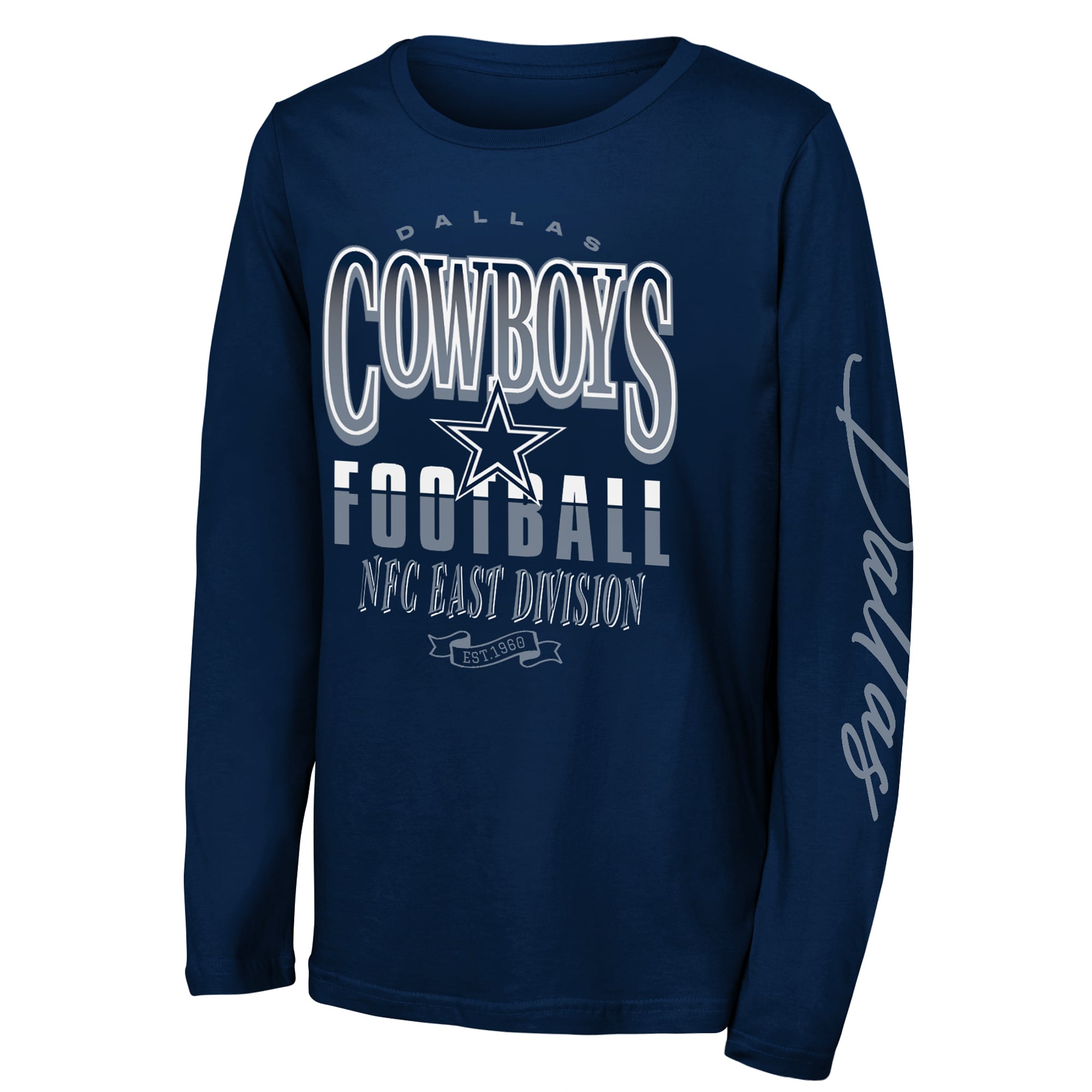T-shirt à manches longues Youth Outerstuff Navy Dallas Cowboys Real Ones