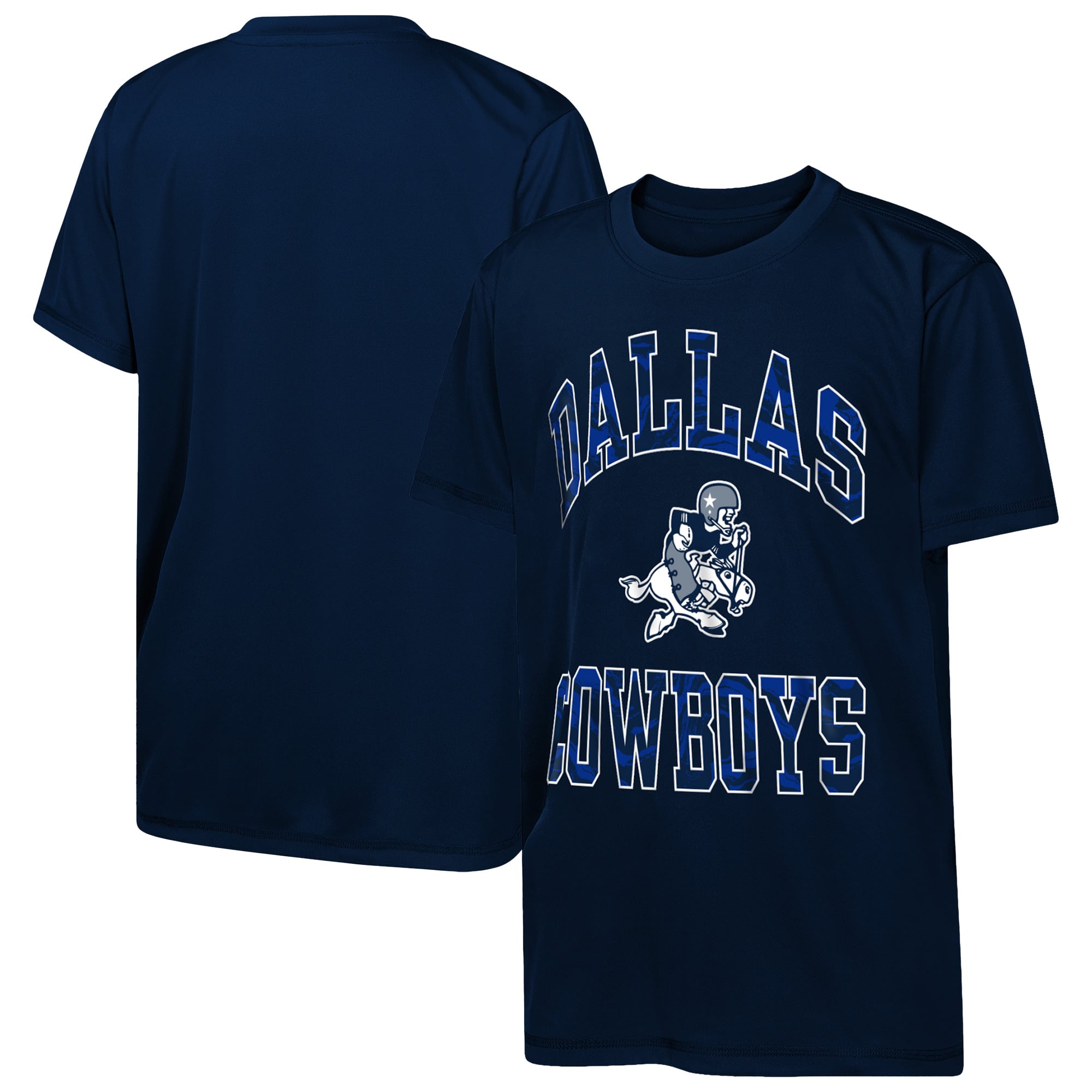 T-shirt de la collection rétro Dallas Cowboys SWAT bleu marine pour jeunes marque Outerstuff