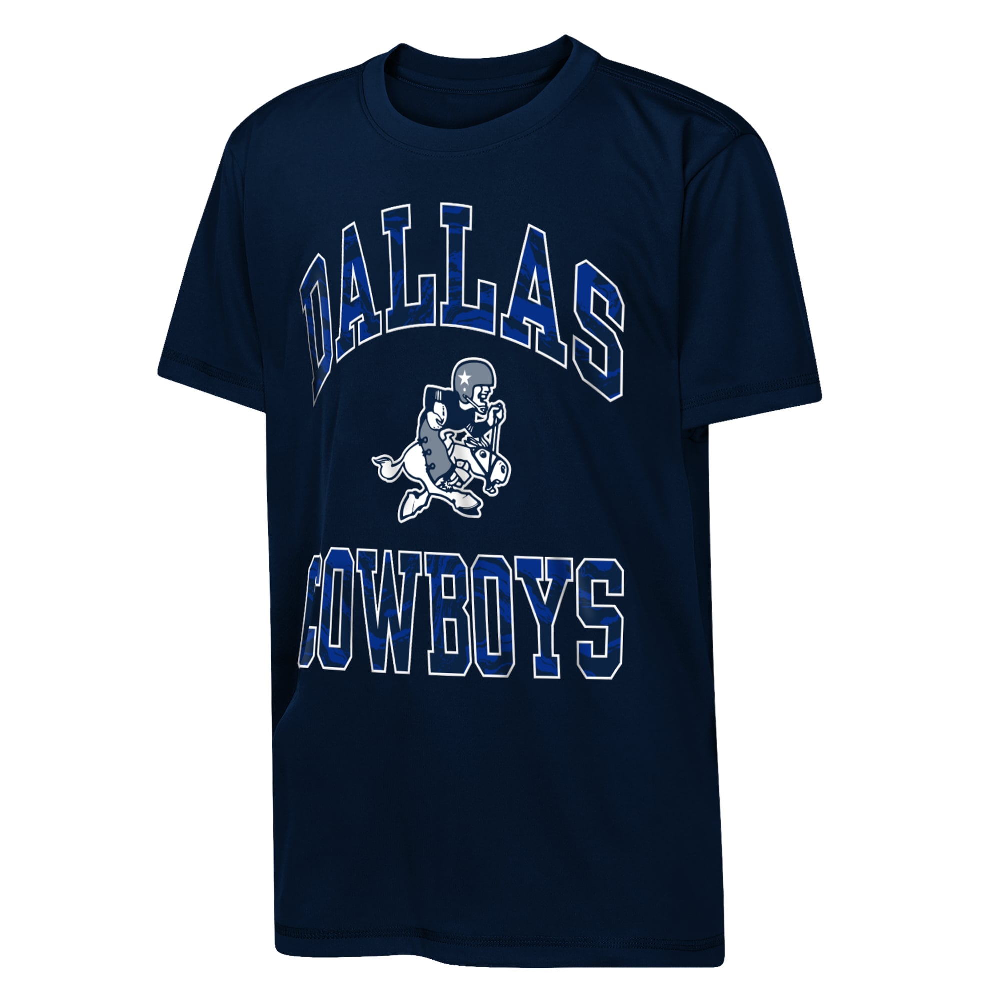 T-shirt de la collection rétro Dallas Cowboys SWAT bleu marine pour jeunes marque Outerstuff