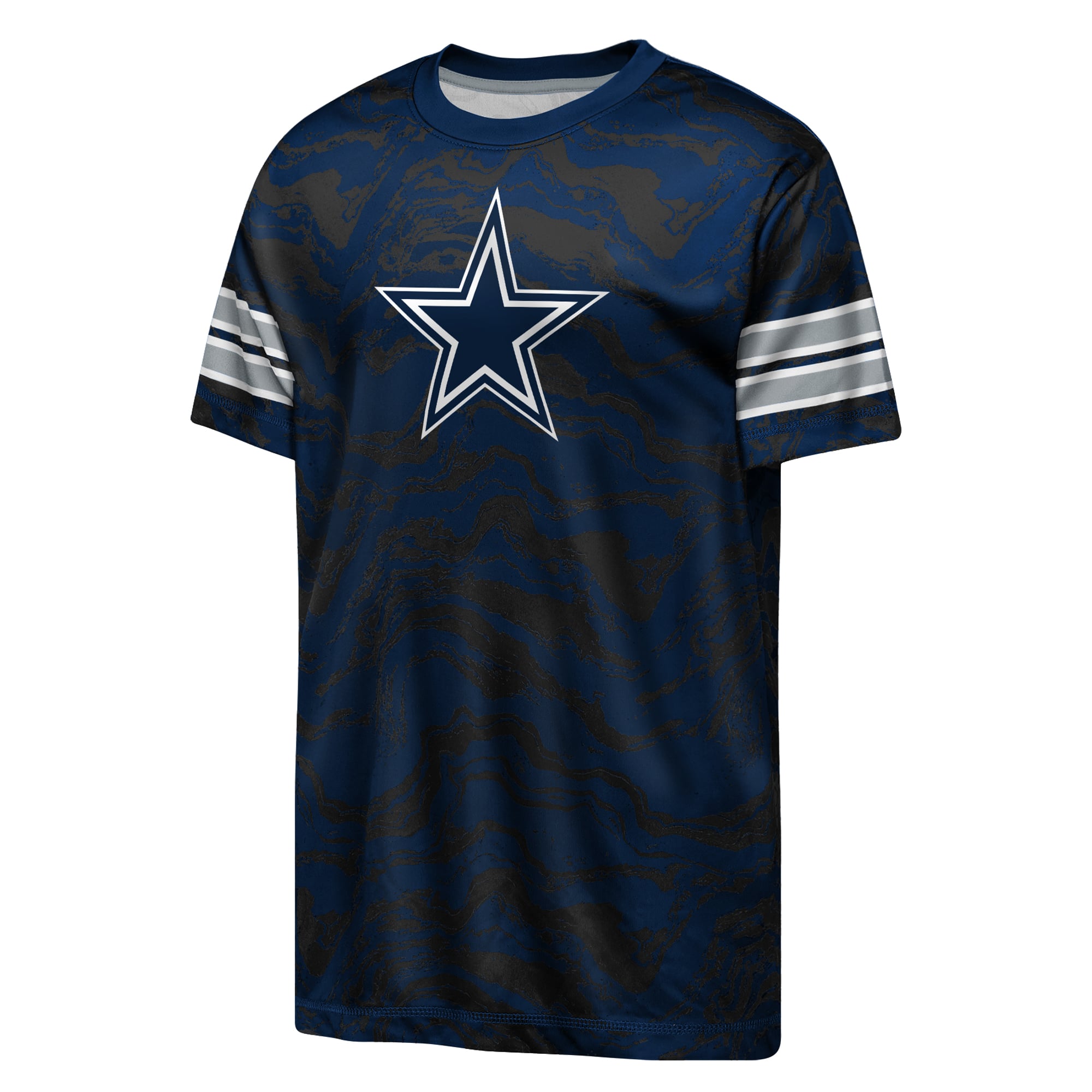 T-shirt Outerstuff bleu marine Dallas Cowboys Slant Route pour jeunes