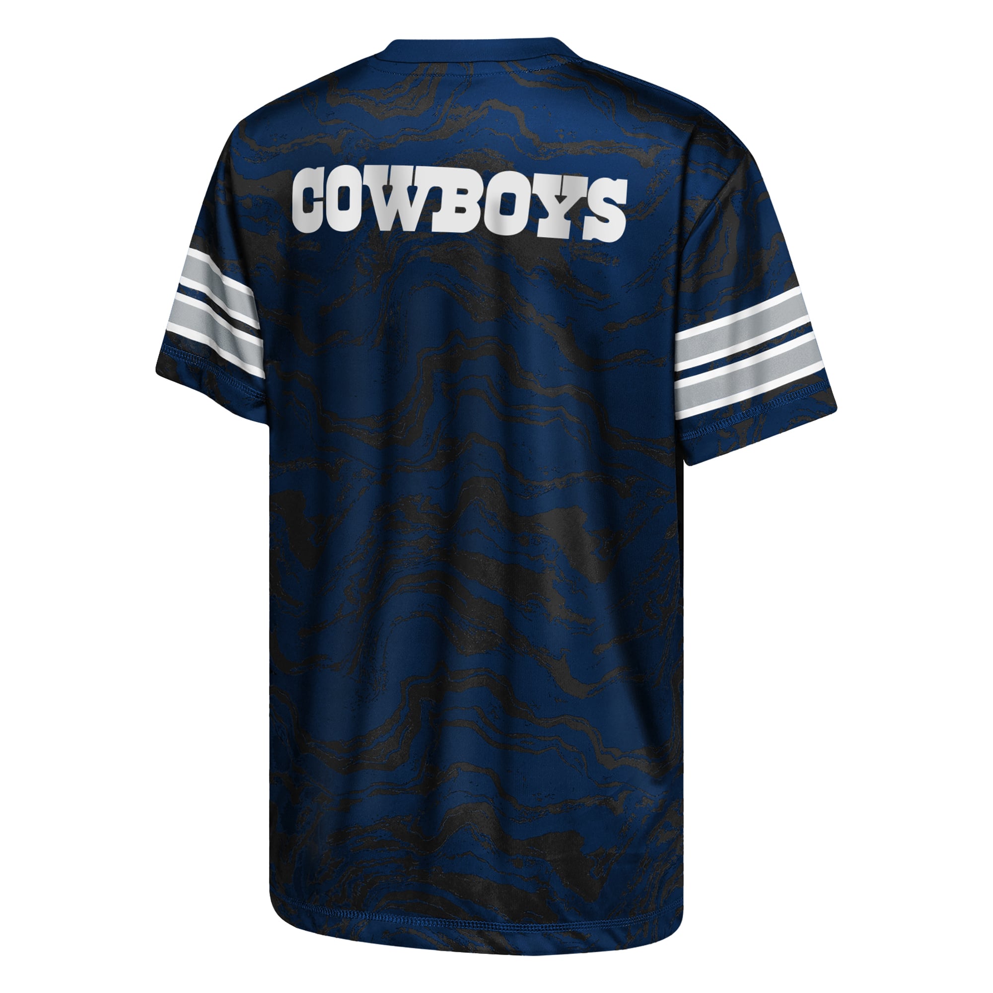 T-shirt Outerstuff bleu marine Dallas Cowboys Slant Route pour jeunes