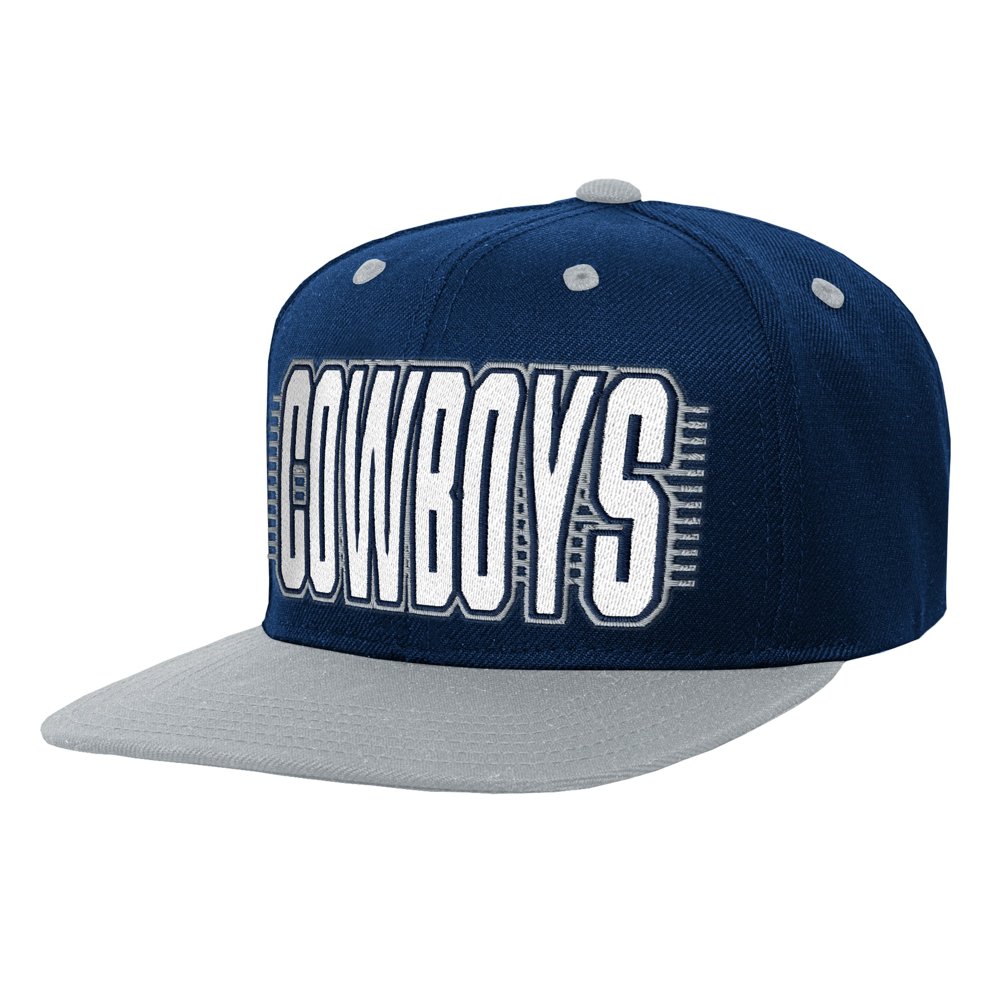 Casquette snapback bleu marine Dallas Cowboys pour jeunes Outerstuff