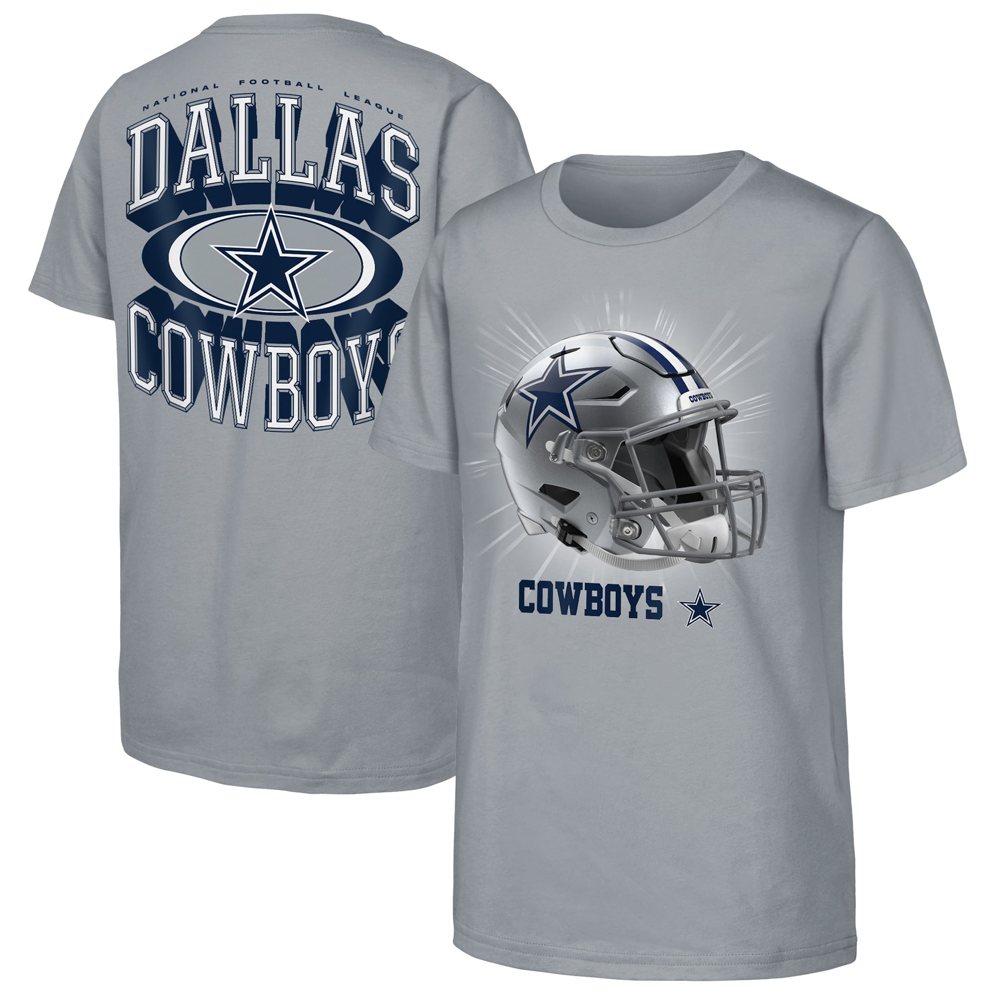 T-shirt Outerstuff argenté pour jeunes, Dallas Cowboys, mentalité de gagnant