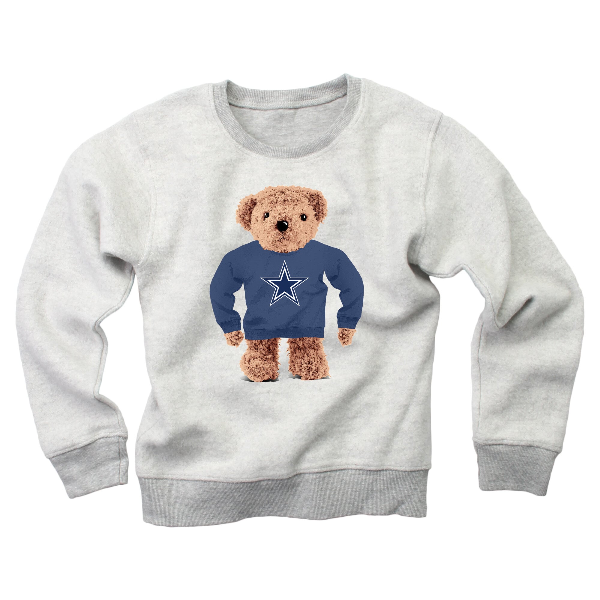 Sweat-shirt en polaire inversée Wes & Willy Gray Dallas Cowboys pour enfants