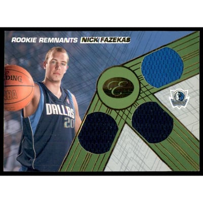 2007-08 Bowman Elevation Rookie Relics Triple 19 #NF Nick Fazekas