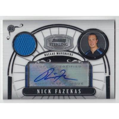 2007-08 Bowman Sterling #NF Nick Fazekas JSY AU/218 RC