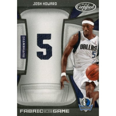 2009-10 Certified Fabric of the Game Jersey Number #5 Josh Howard/99