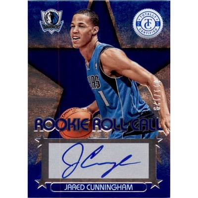 2012-13 Totally Certified Rookie Roll Call Autographs Blue #55 Jared Cunningham/129
