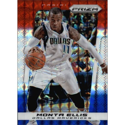 2013-14 Panini Prizm Prizms Red White and Blue Mosaic #11 Monta Ellis