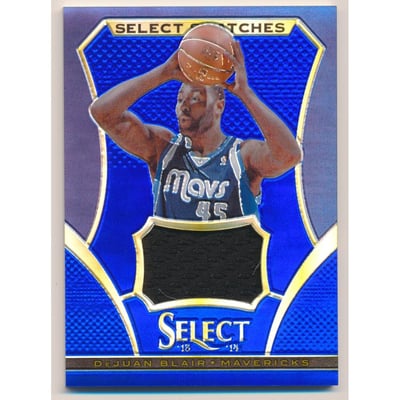 2013-14 Select Swatches Prizms Blue #15 DeJuan Blair/49