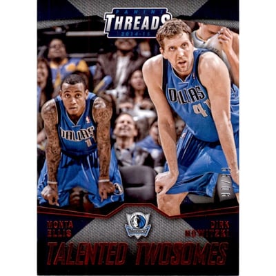 2014-15 Panini Threads Talented Twosomes Century Proof Red #7 Monta Ellis/Dirk Nowitzki