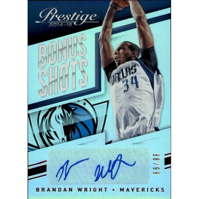 2014-15 Prestige Premium Bonus Shots Autographs Red #77 Brandan Wright/99