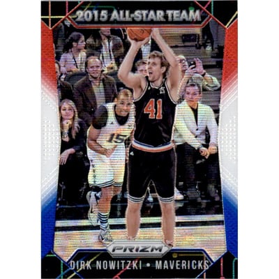 2015-16 Panini Prizm Prizms Red White Blue #371 Dirk Nowitzki AS