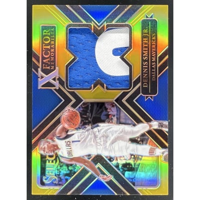 2017-18 Select X Factor Memorabilia Gold Prizms #XF-DSJ Dennis Smith Jr. RC /10