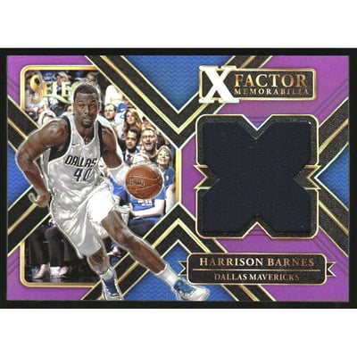 2017-18 Select X Factor Memorabilia Prizms Purple #10 Harrison Barnes